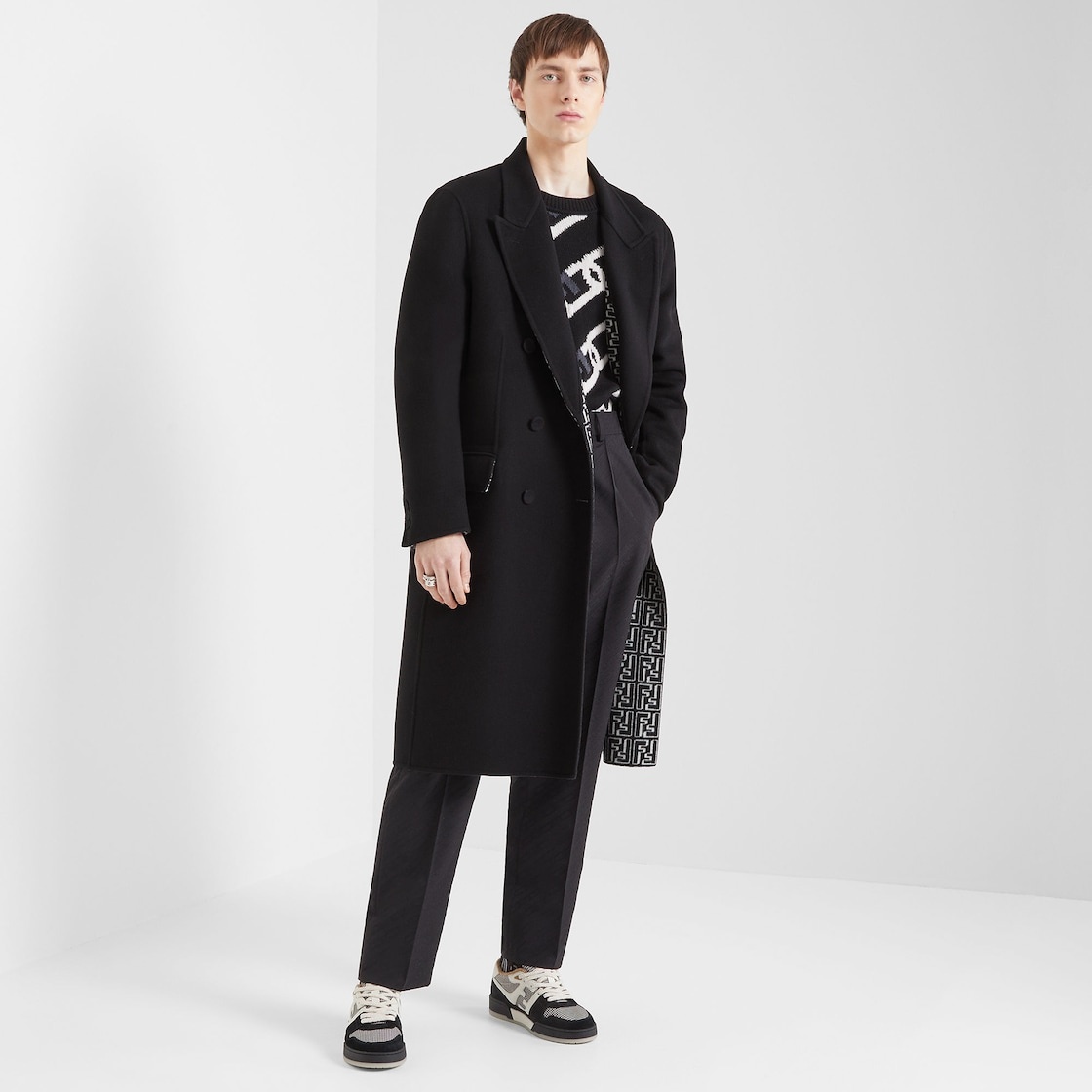 Black wool coat - 5