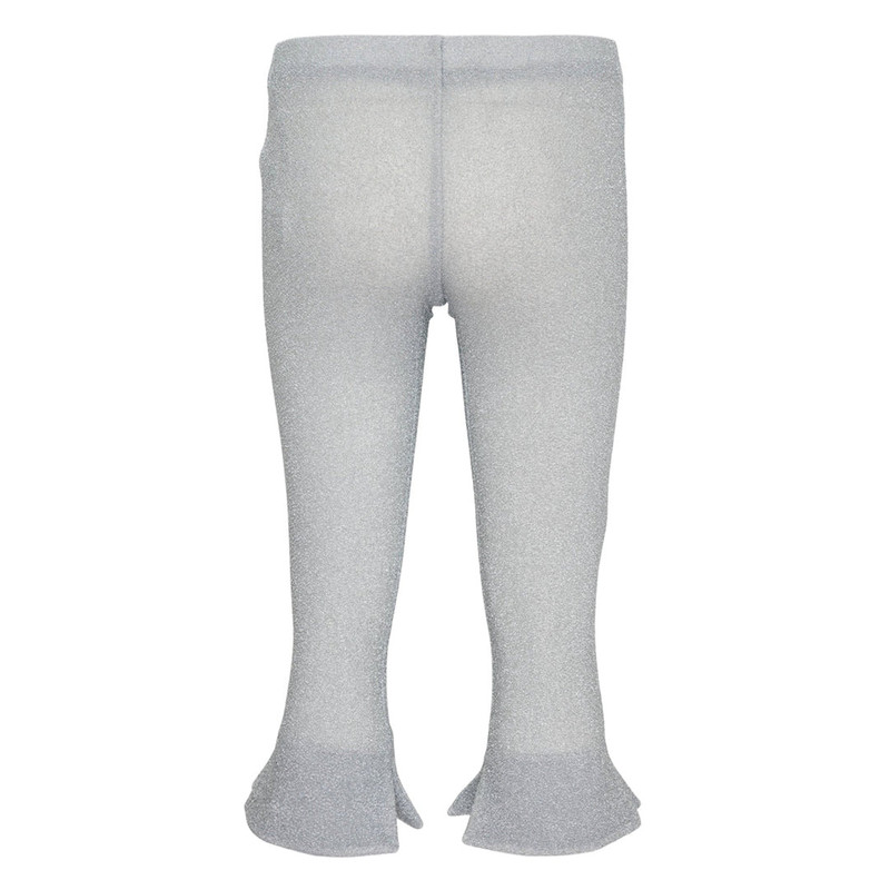 pushBUTTON Silver Glitter Capri Pants outlook