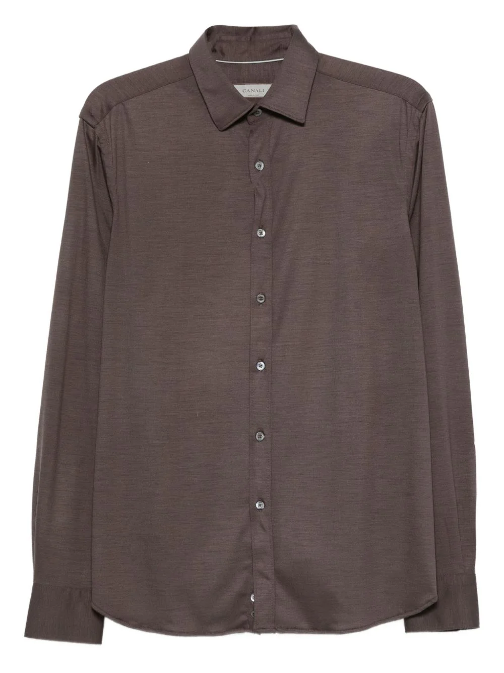 long-sleeve wool shirt - 1
