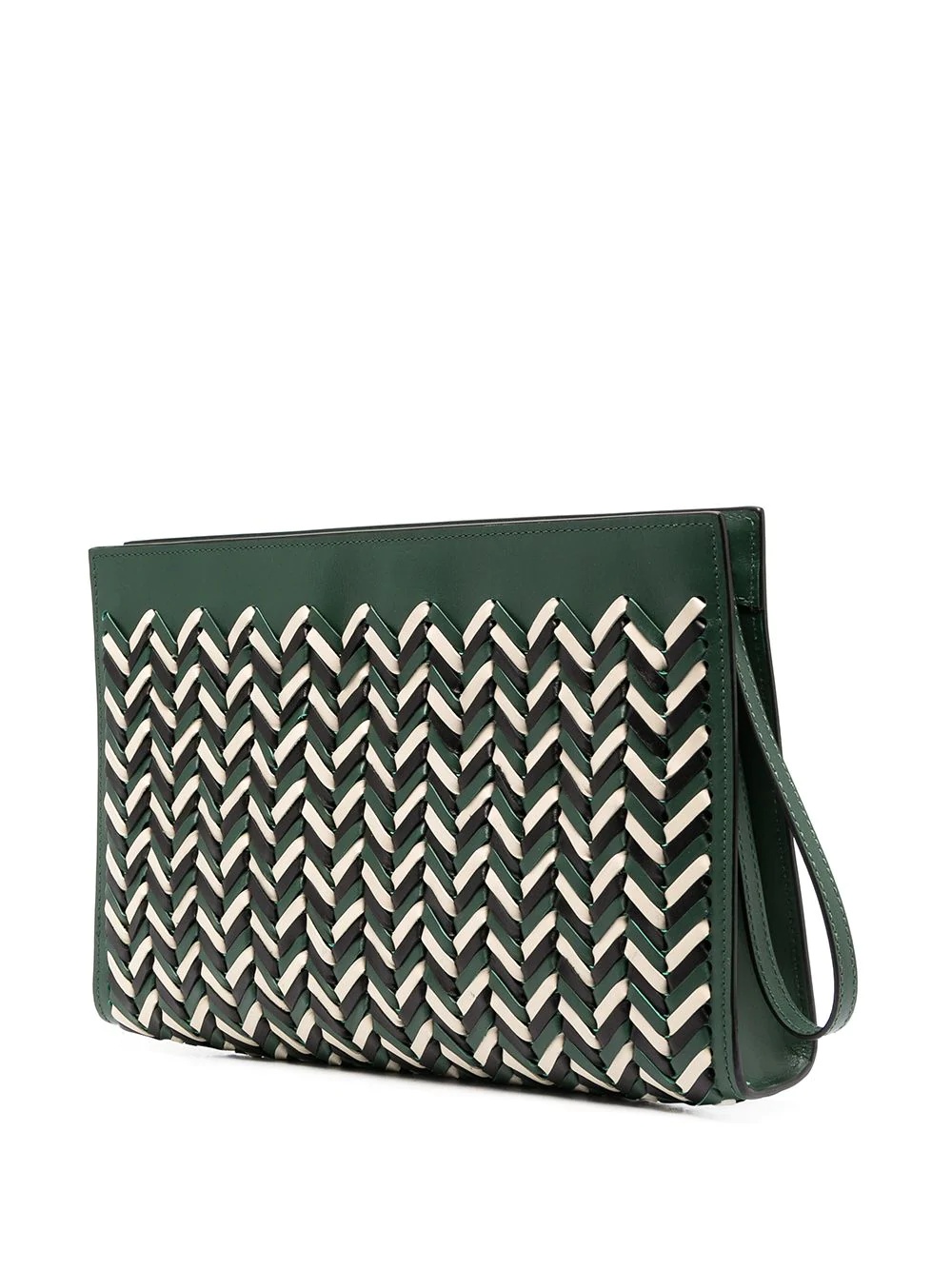 chevron-weave top handle bag - 3