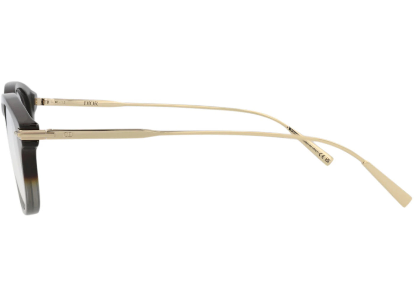 Dior Round-Frame Acetate Optical Frames Havana Gold Transparent (DM50030I-49-056) - 3