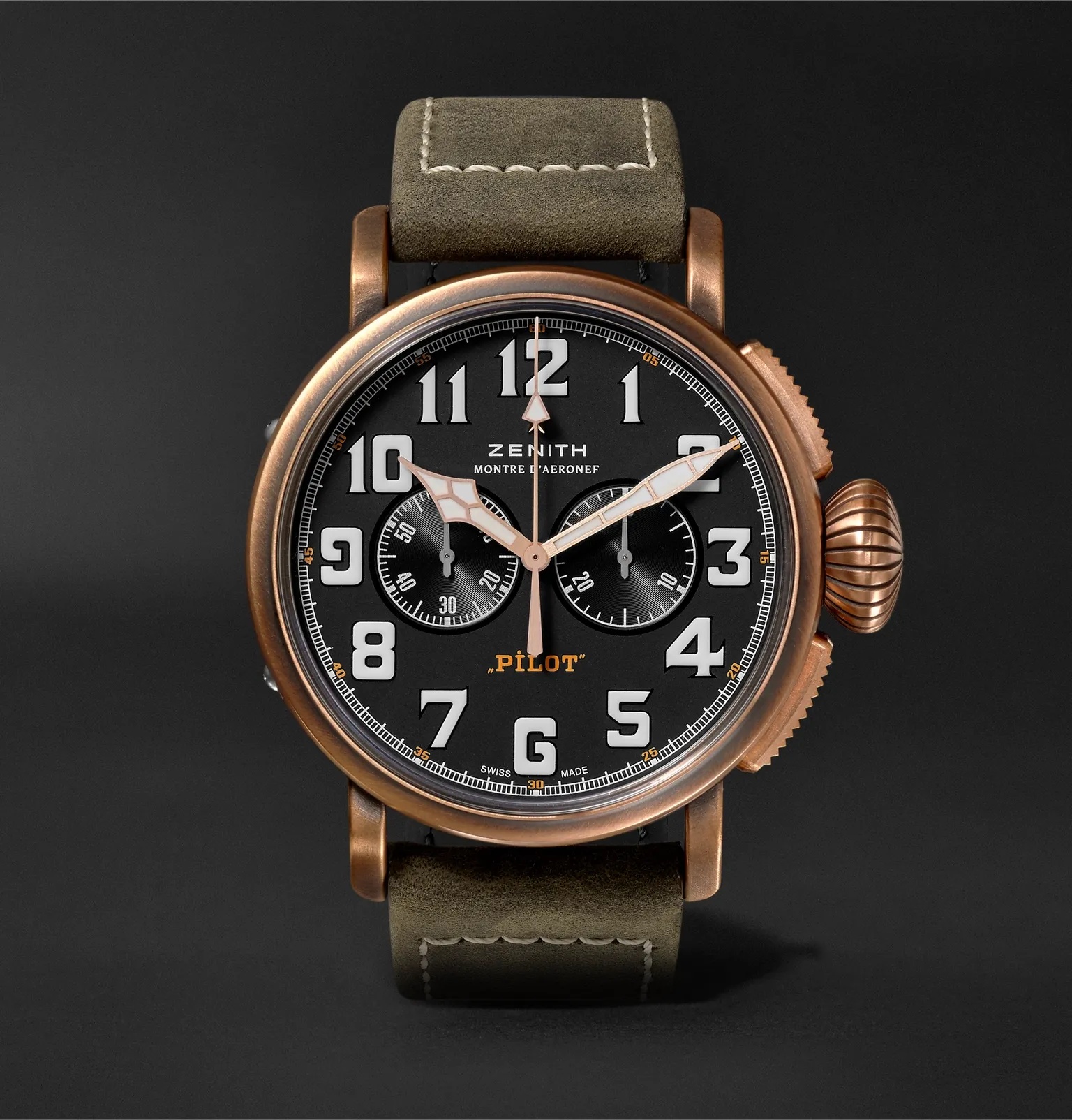 Pilot Type 20 Extra Special Automatic Chronograph 45mm Bronze and Nubuck Watch, Ref. No. 29.2430.406 - 1