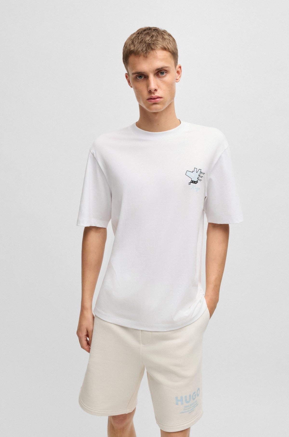 COTTON-JERSEY T-SHIRT WITH GRAPHIC PRINTS - 2