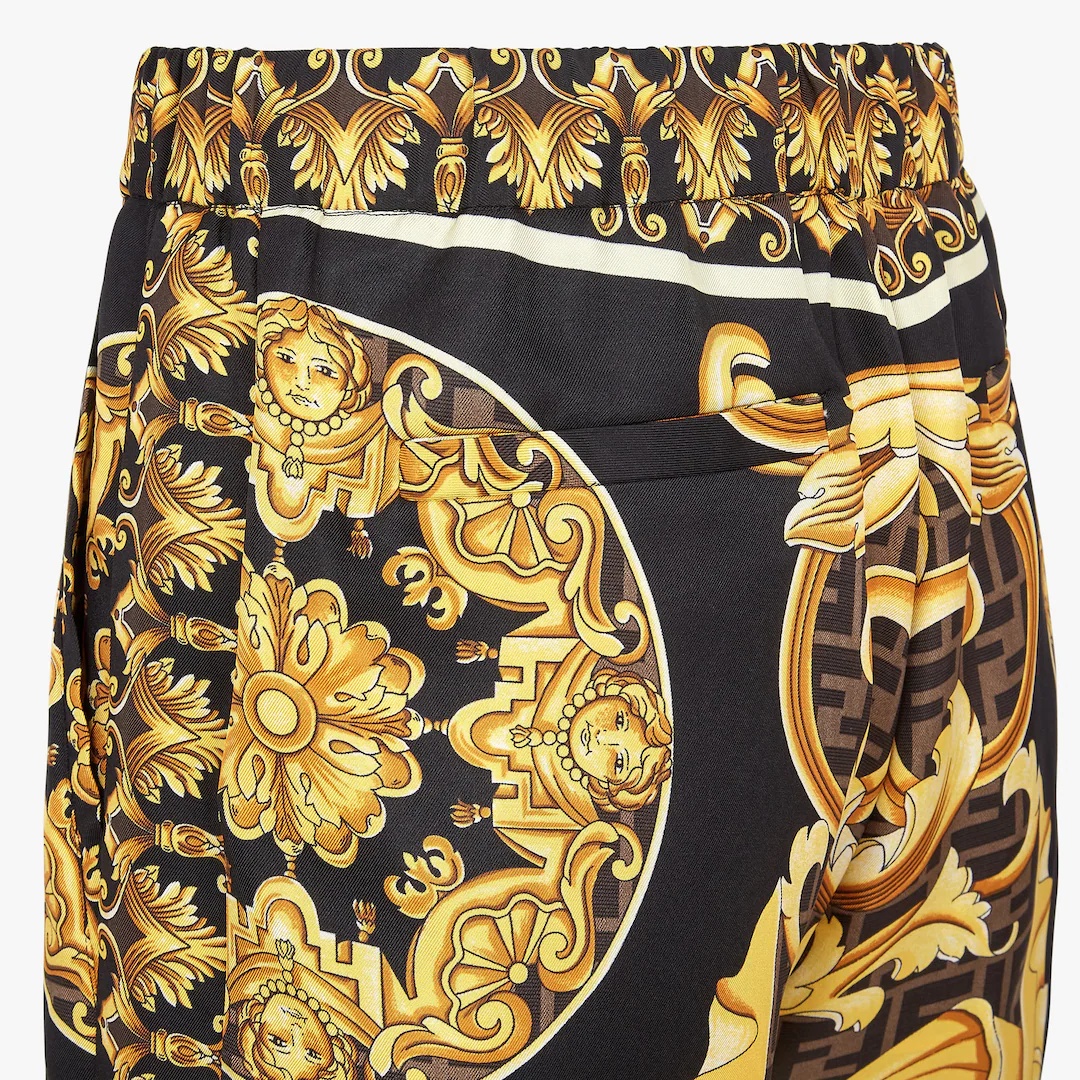 Fendace multicolor silk pants - 3