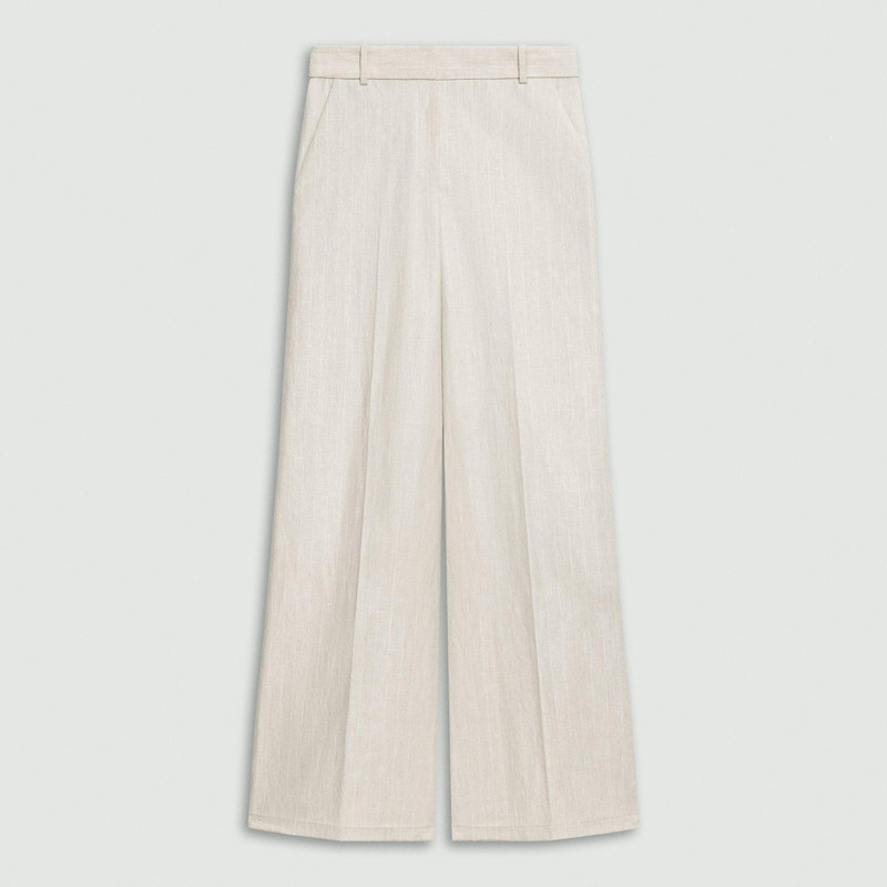 High-Waist Wide-Leg Pant in Striped Canvas 1