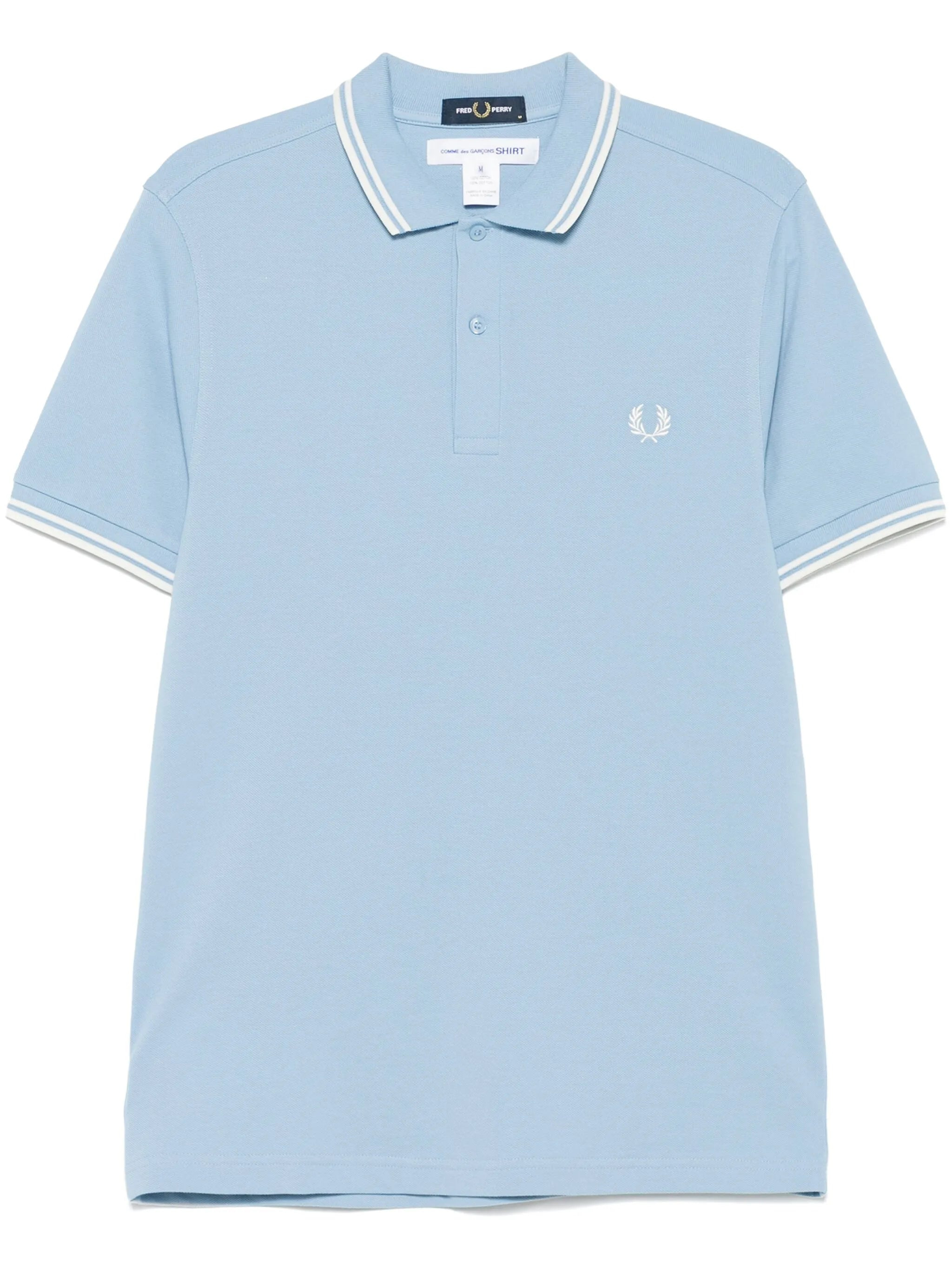 x Fred Perry striped-trim polo shirt - 1