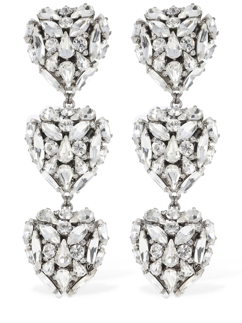 Crystal hearts earrings - 1