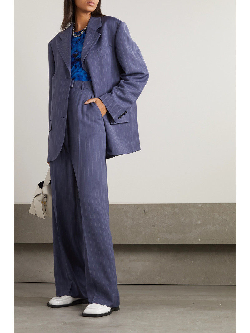 Acne Studios Pinstriped Woven Wide-leg Pants outlook