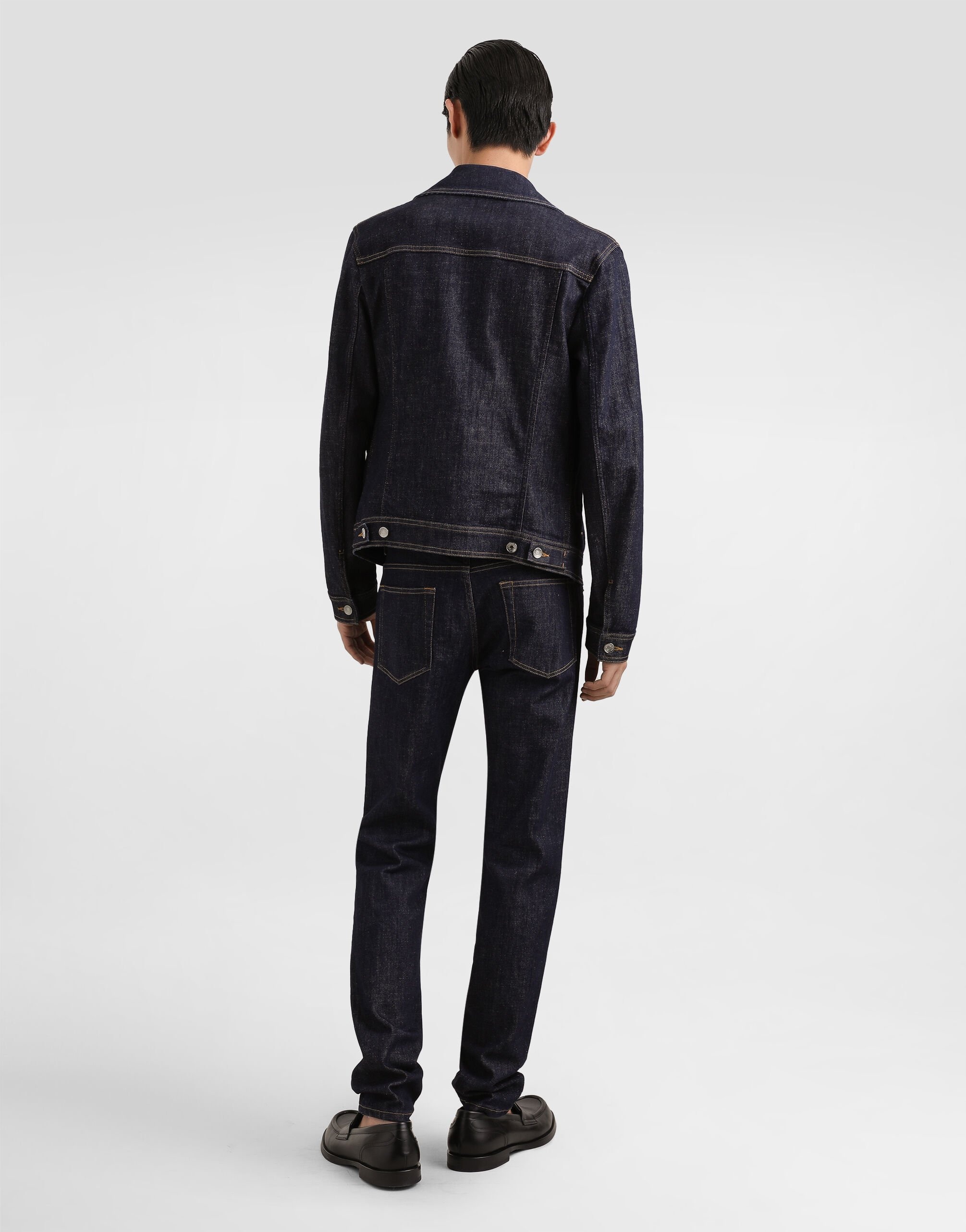Skinny stretch cotton jeans with patch - 3