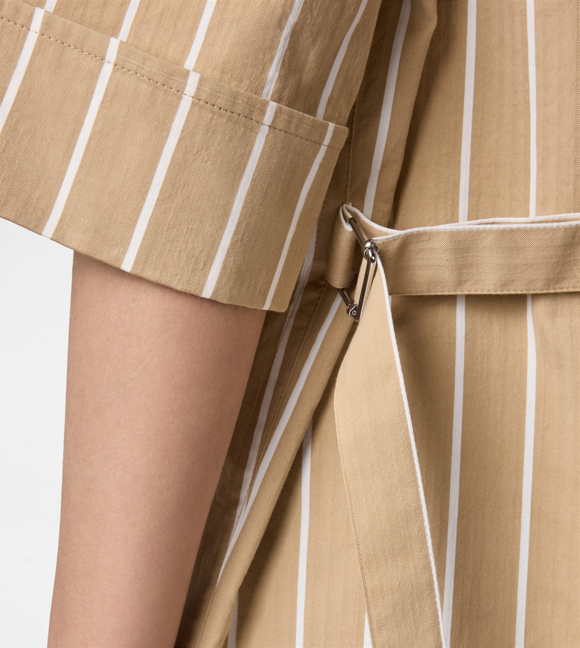 SHIRT IN COTTON - BEIGE, WHITE - 6