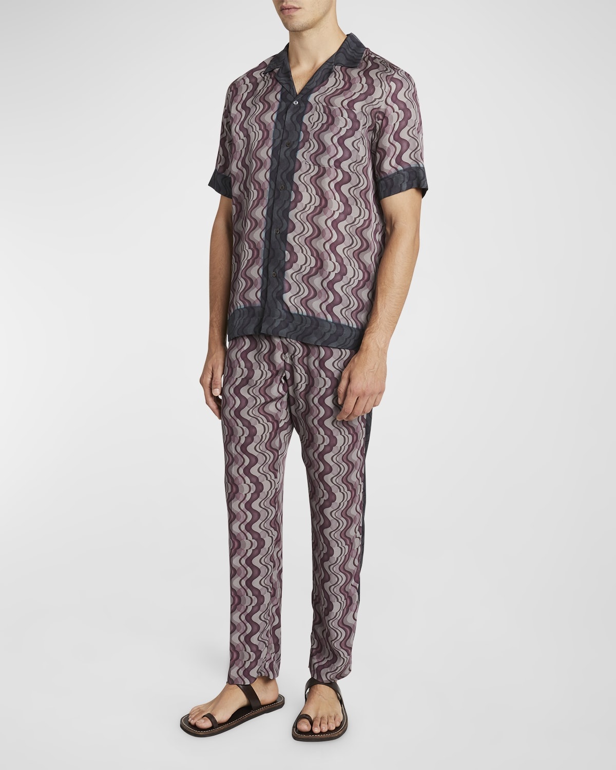 Men's Carltone Patterned Camp Shirt - 3