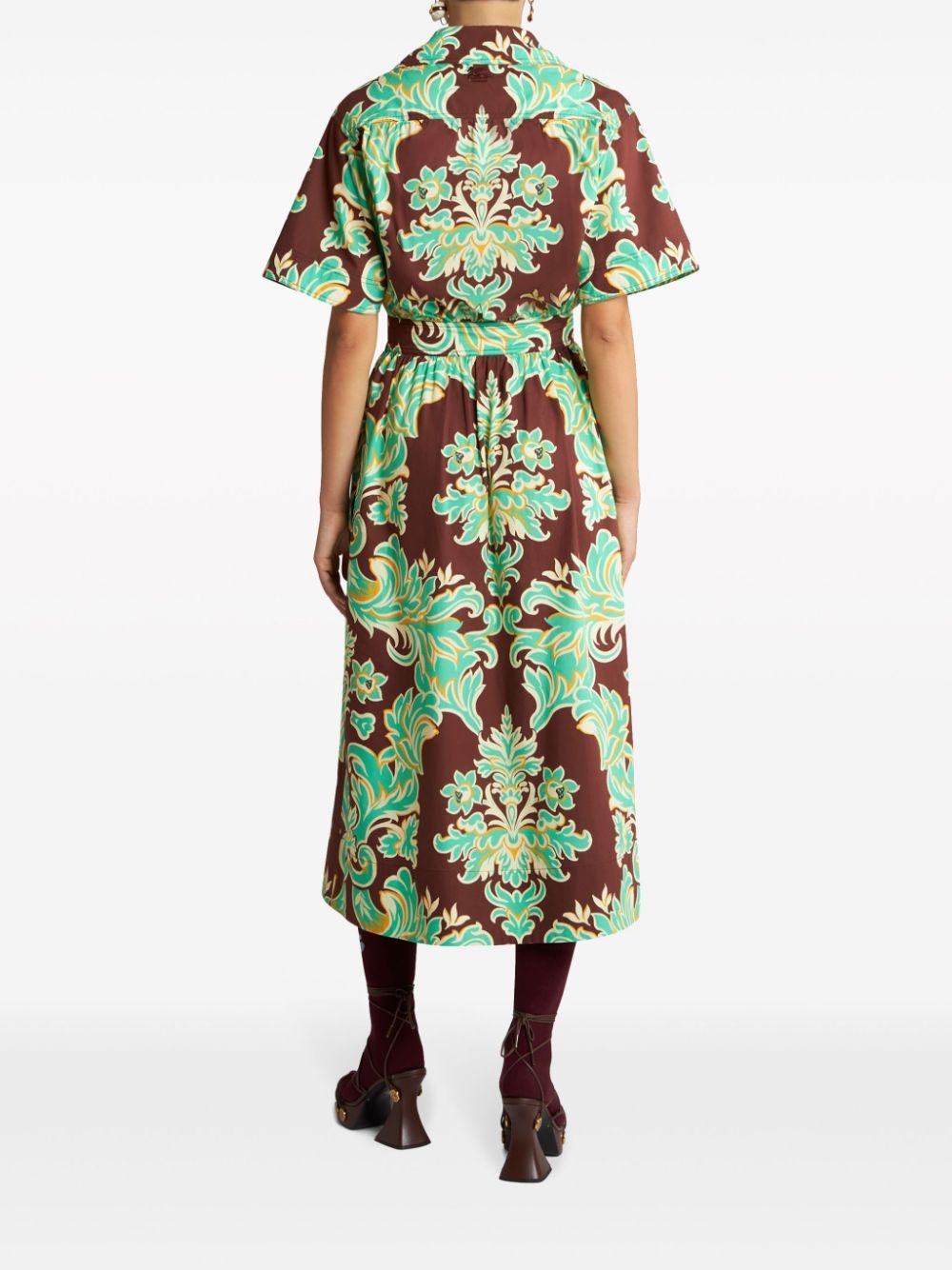 Venus-print cotton shirtdress - 3