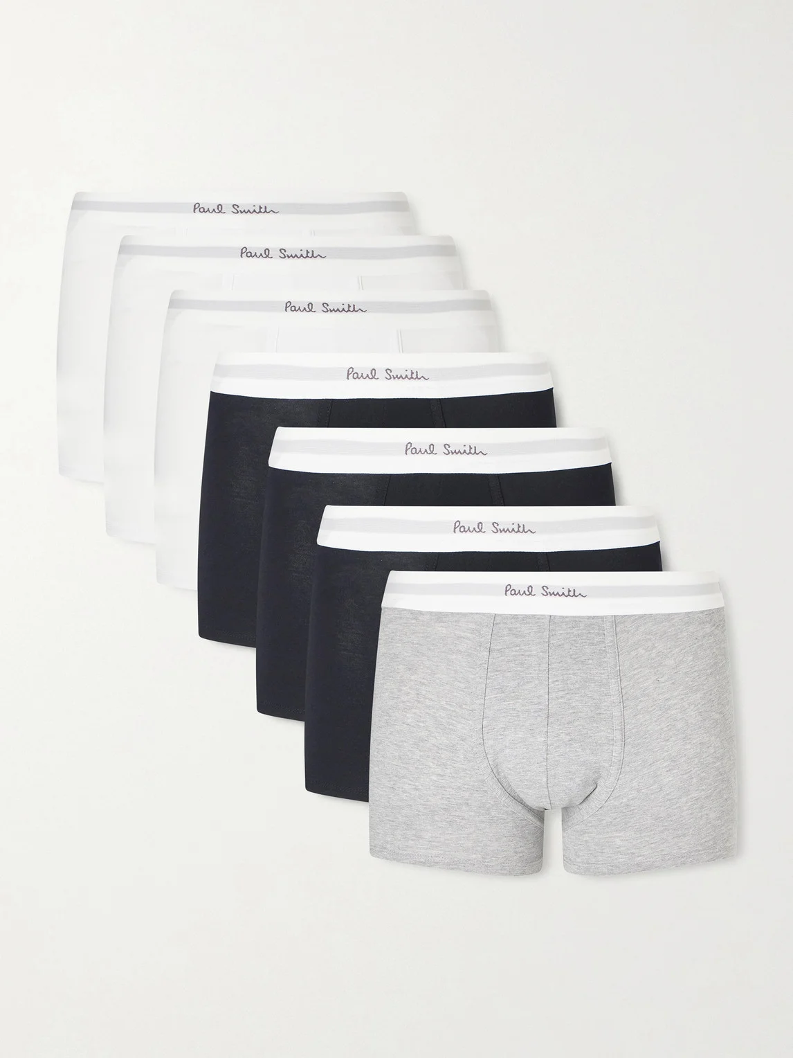 Set of Seven Organic Cotton-Blend Jersey Boxer Briefs - 1