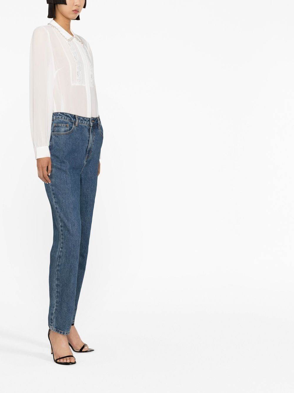 mid-rise straight-leg jeans - 4