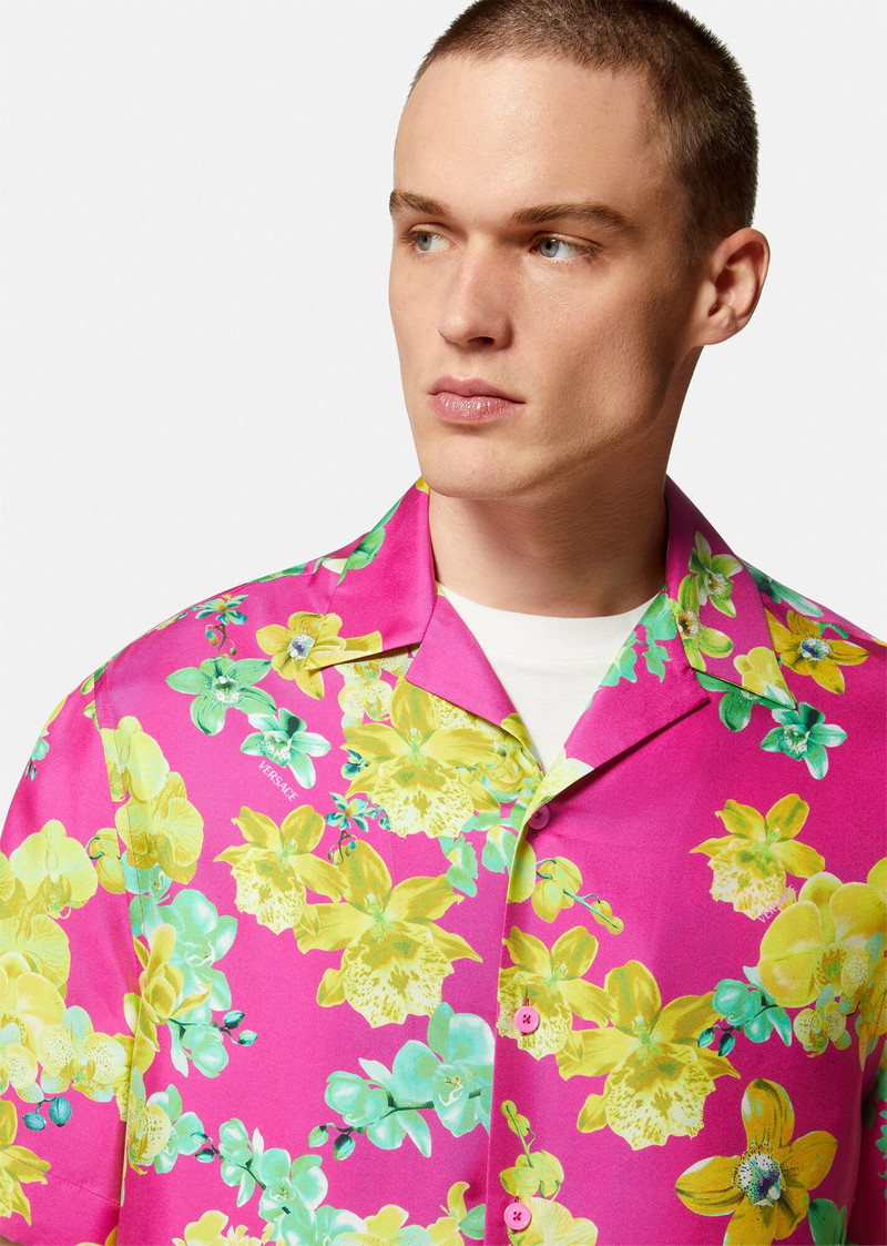 Versace Orchid Silk Shirt 5