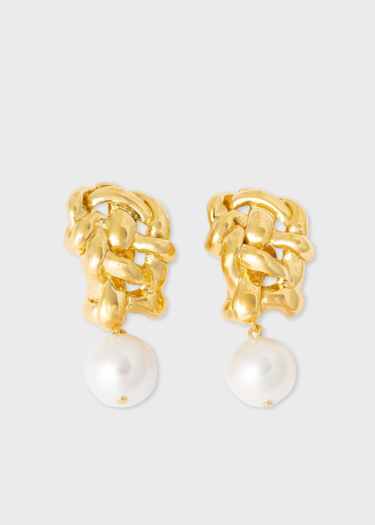 Pearl and Gold Plated Earrings by Completedworks - 1