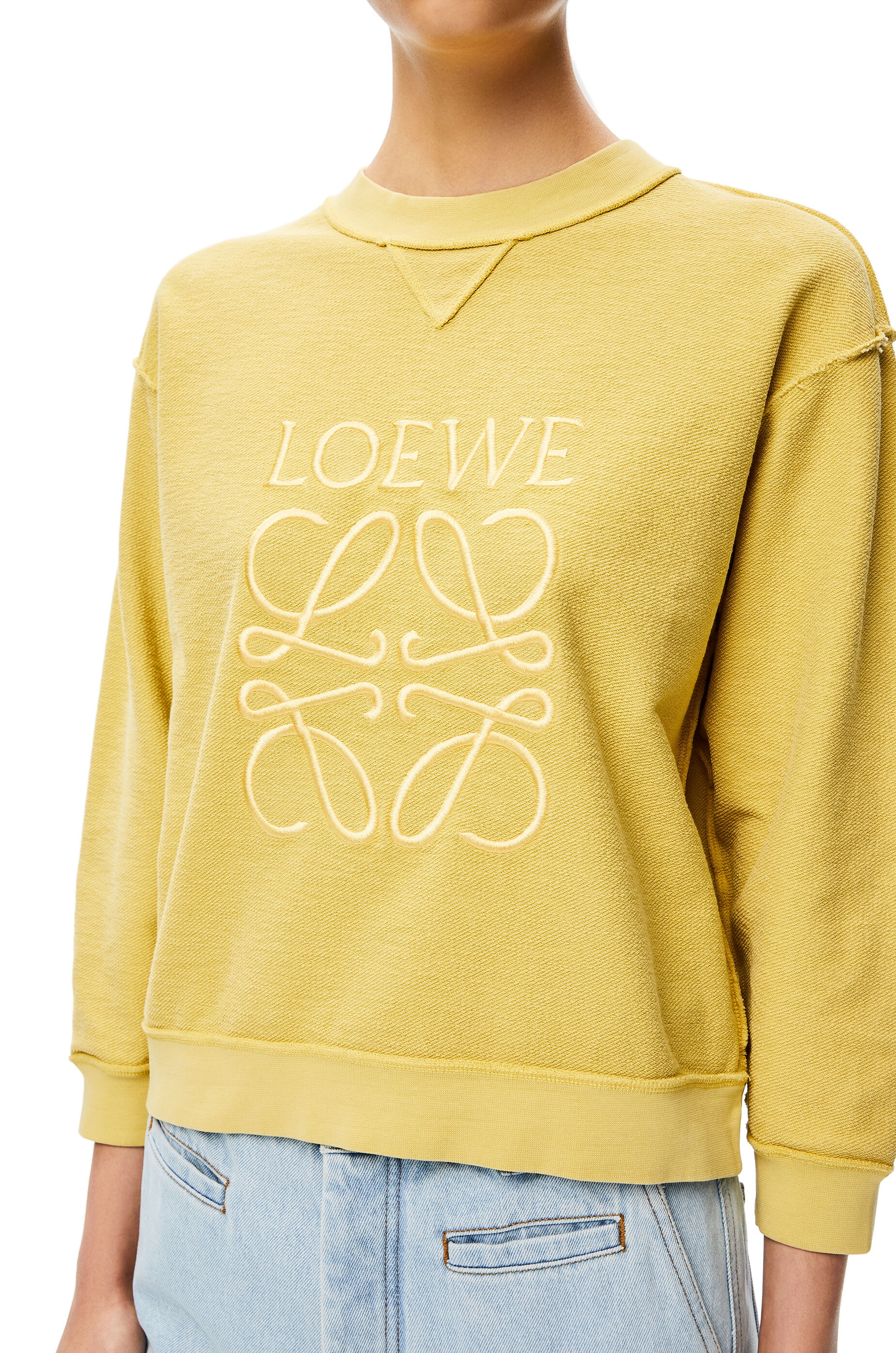 LOEWE anagram embroidered sweatshirt in cotton - 5