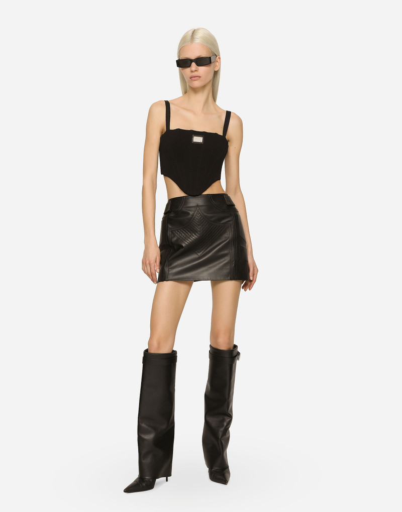 Dolce & Gabbana Nappa leather miniskirt outlook
