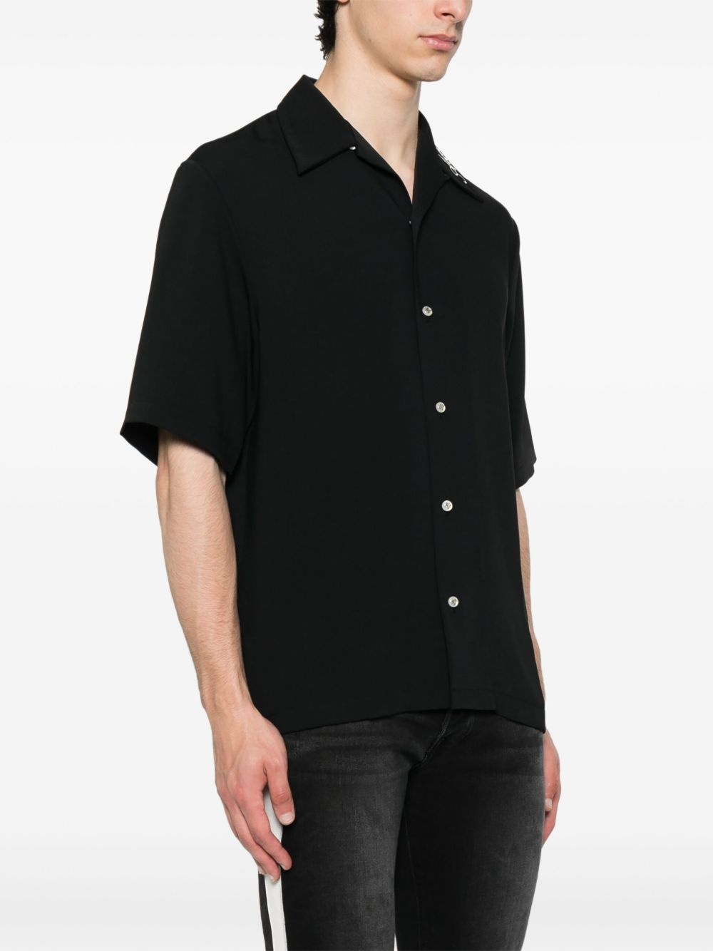 logo-embroidered shirt - 3