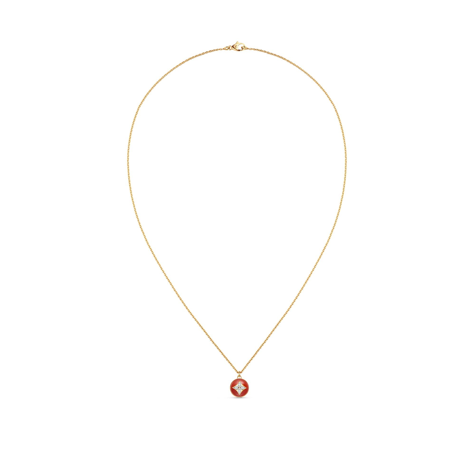 B Blossom Pendant, Yellow Gold, White Gold, Cornelian And Diamonds - 4