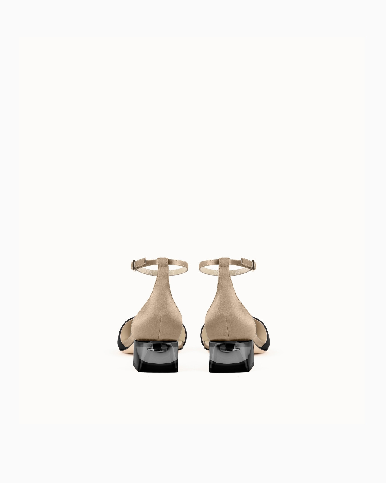GROSGRAIN AND SATIN D’ORSAY COURT SHOES - 4