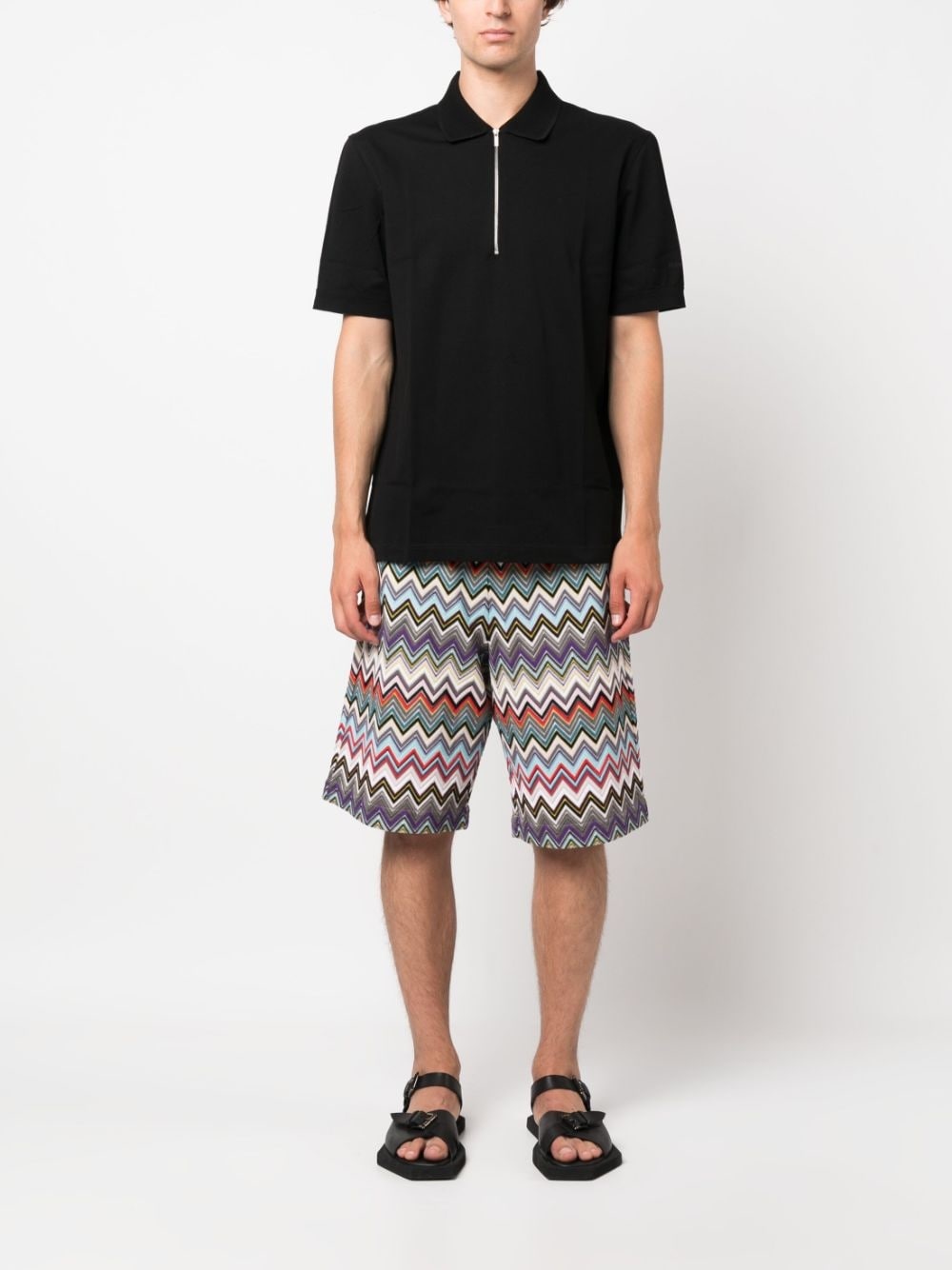 zigzag-woven bermuda shorts - 3