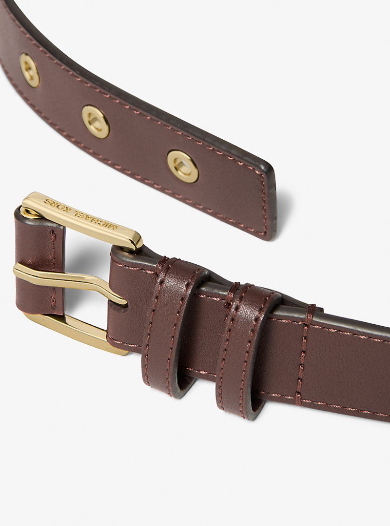MICHAEL KORS Grommeted Leather Belt outlook
