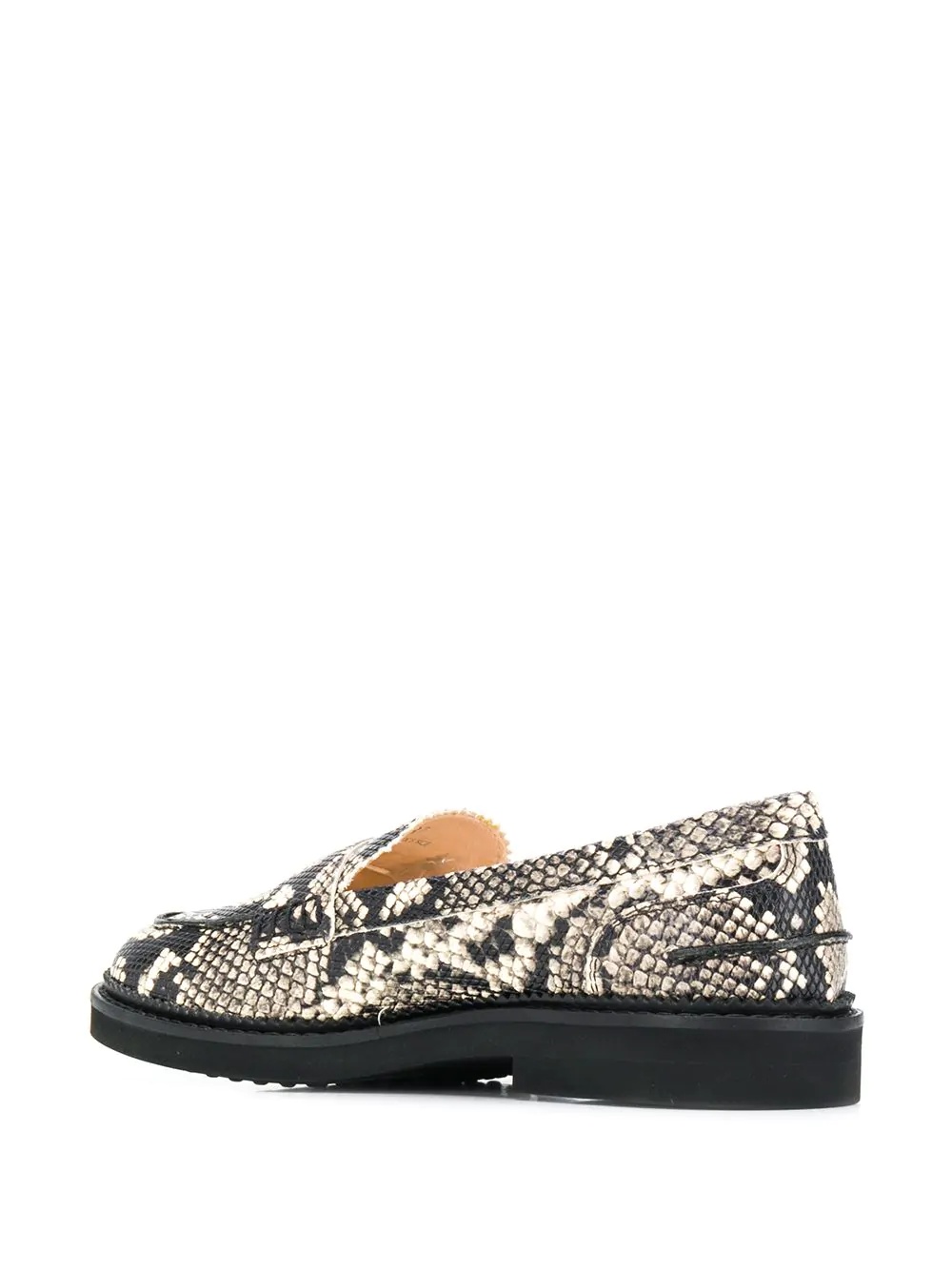 embossed snakeskin effect loafers - 3