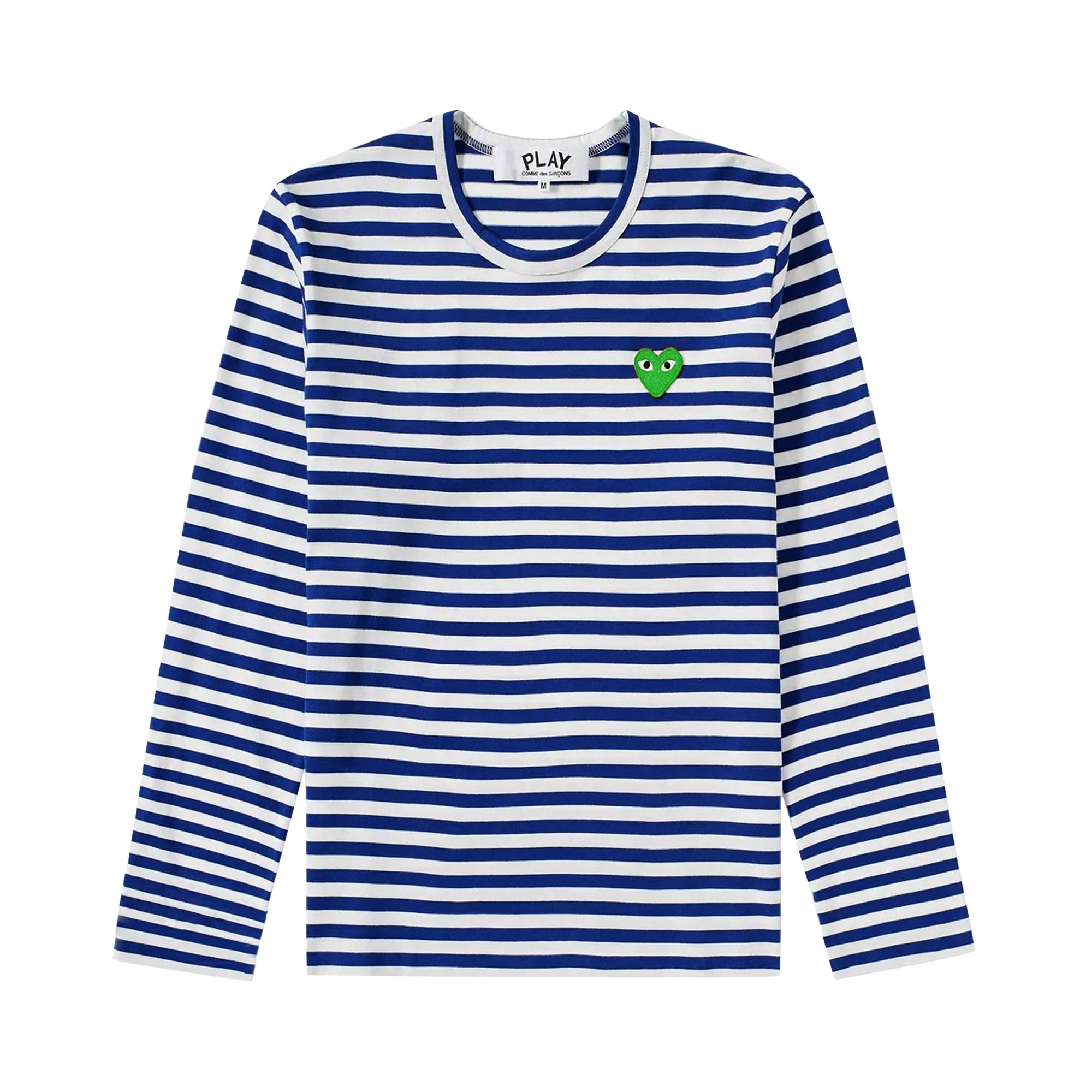 Comme des Garçons PLAY Long-Sleeve Striped T-Shirt 'Navy' - 1