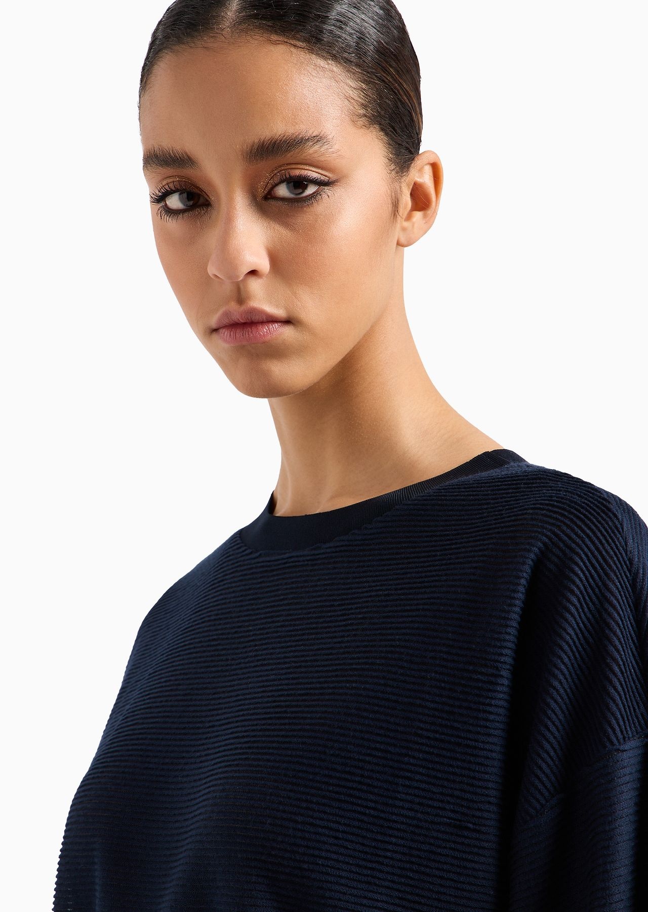 Icon modal jumper with jacquard horizontal ribbing - 5