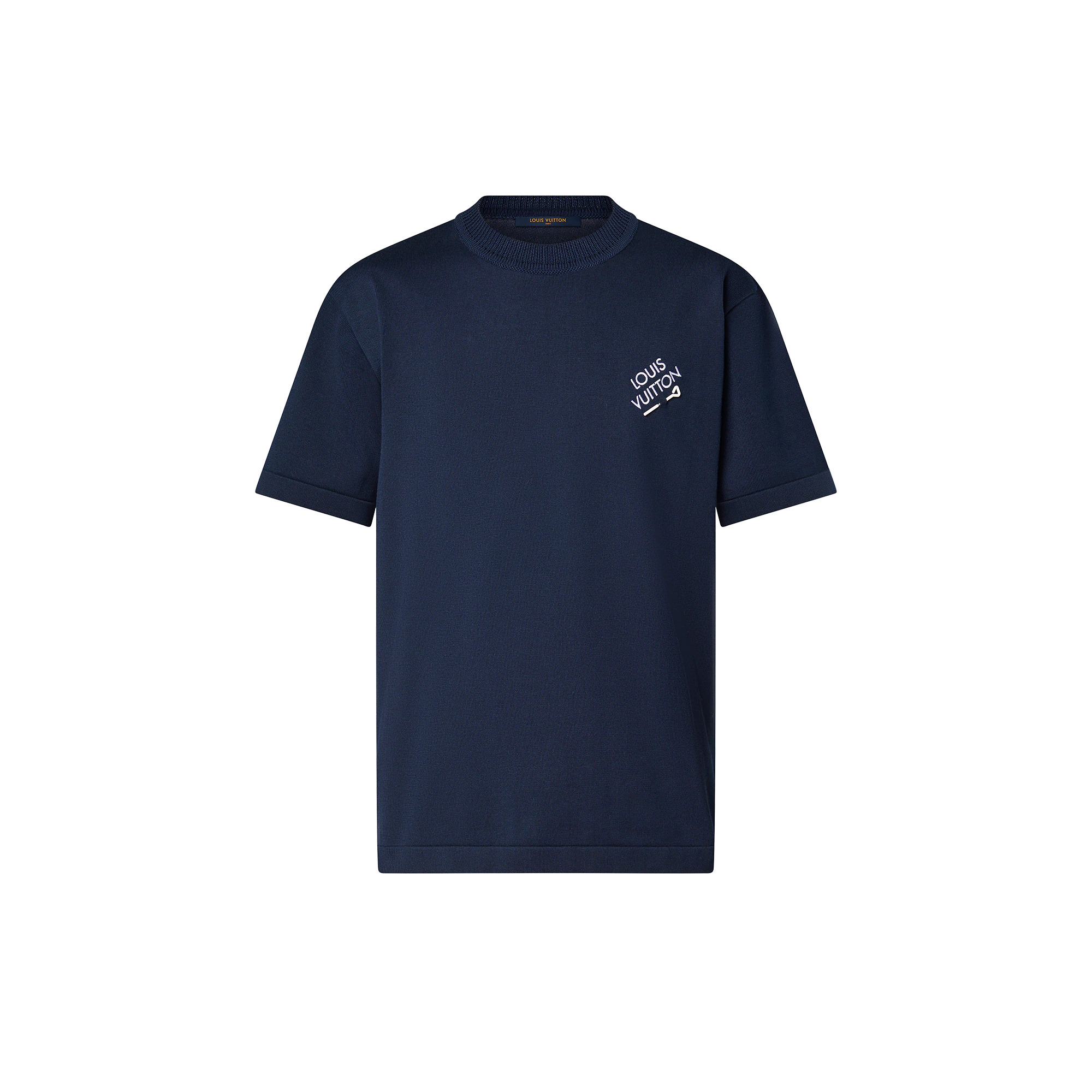 Signature Short-Sleeved Cotton Crewneck - 1