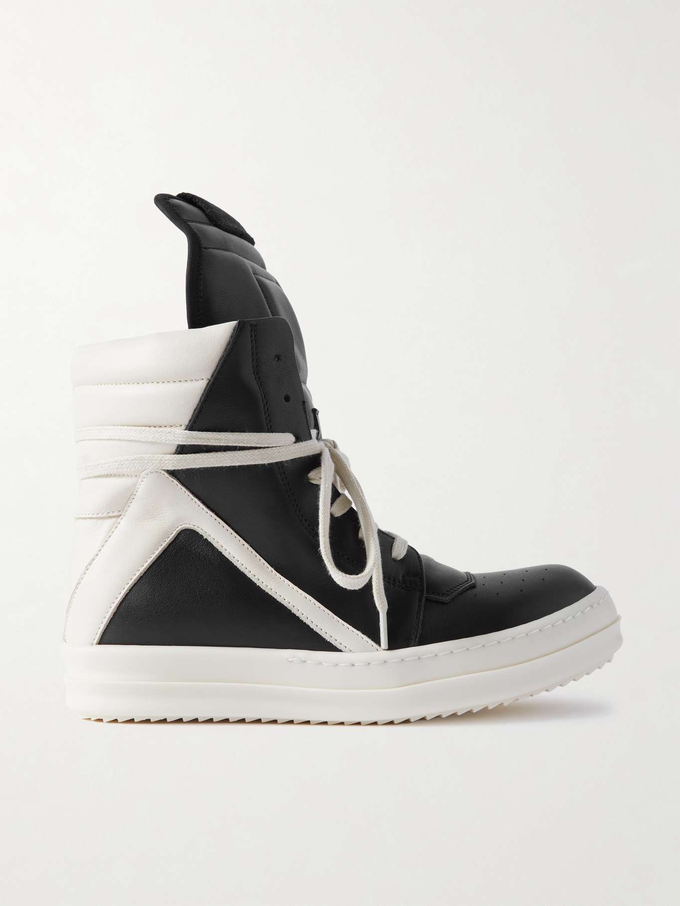 Geobasket two-tone leather high-top sneakers - 1
