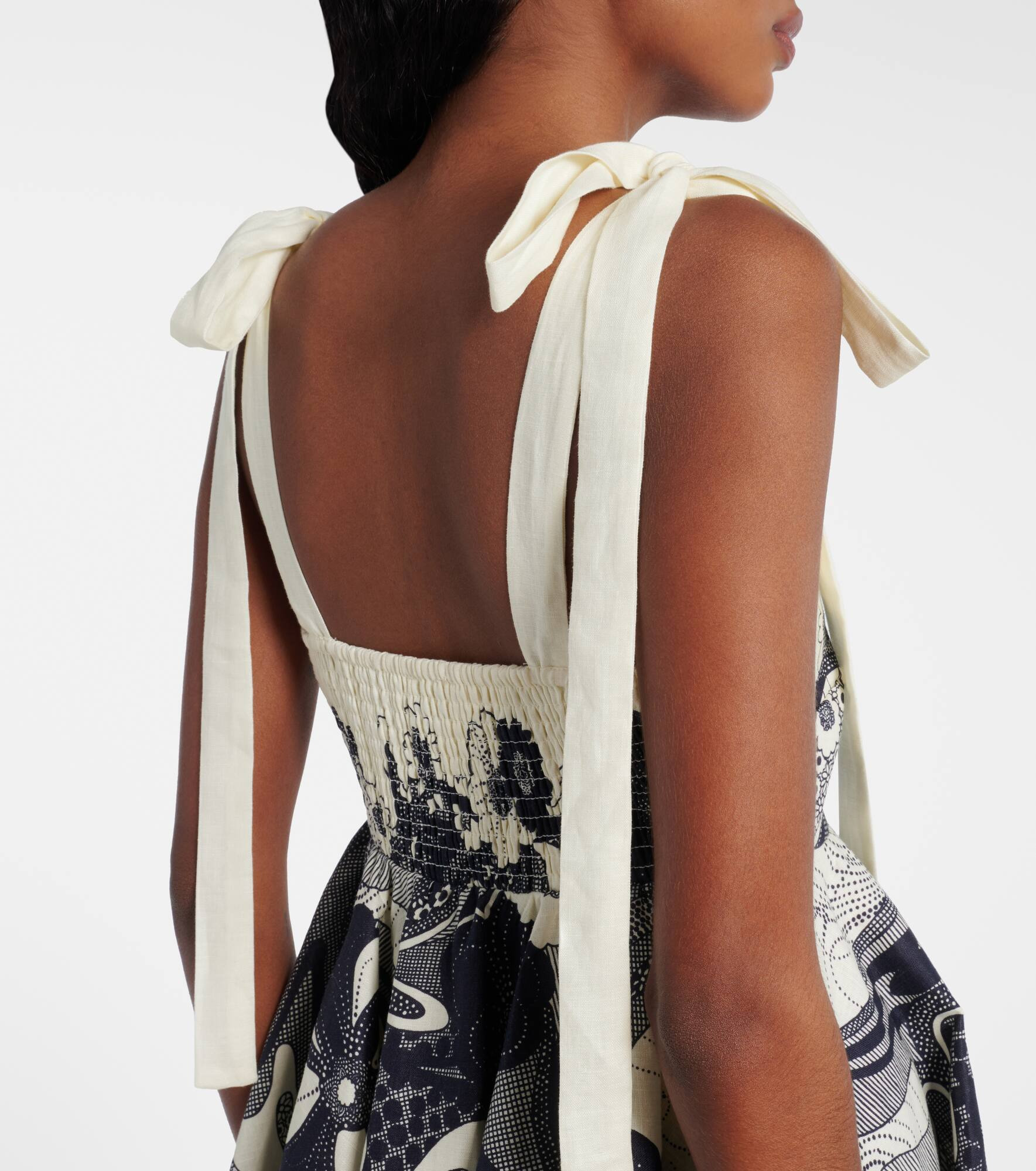Mickey floral linen minidress - 6