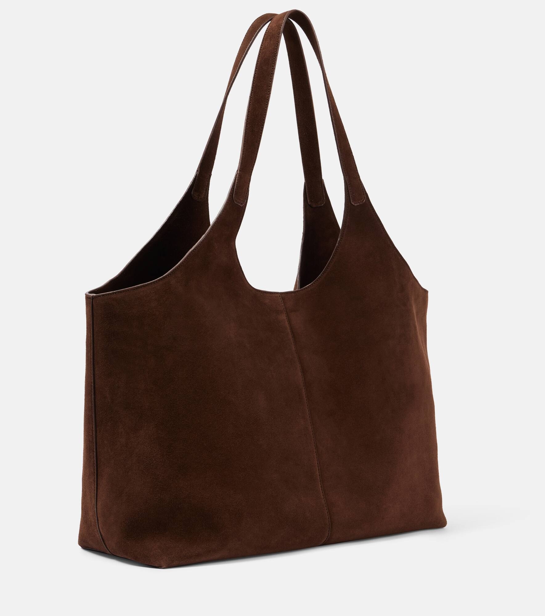 Cabas Supple XL suede tote bag - 4