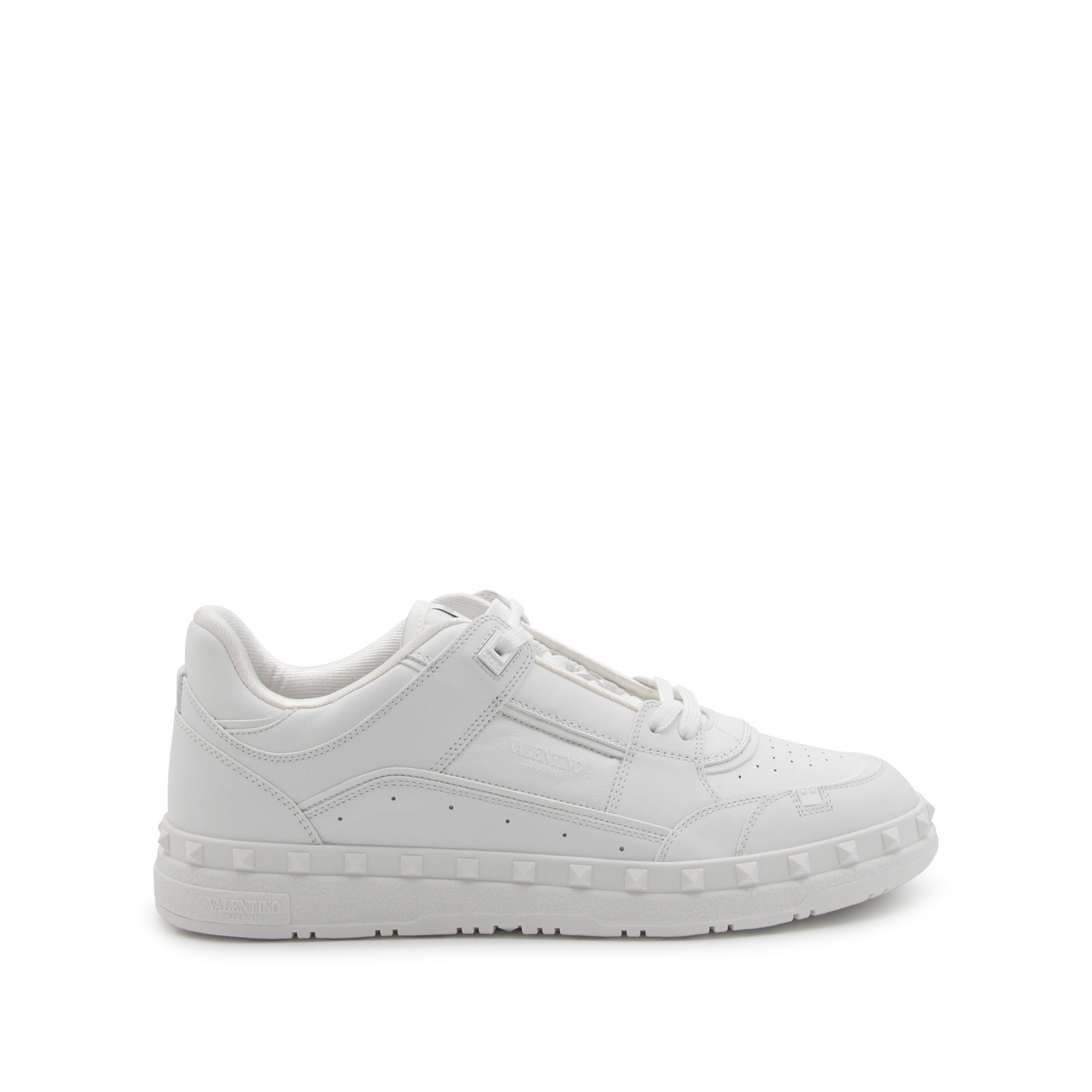 WHITE LEATHER FREEDOTS SNEAKERS - 1