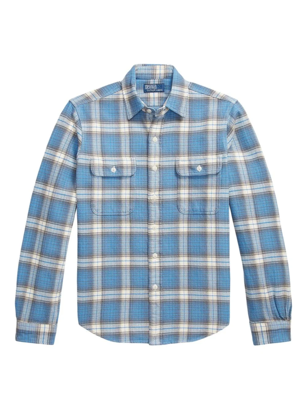 collared flannel shirt - 1