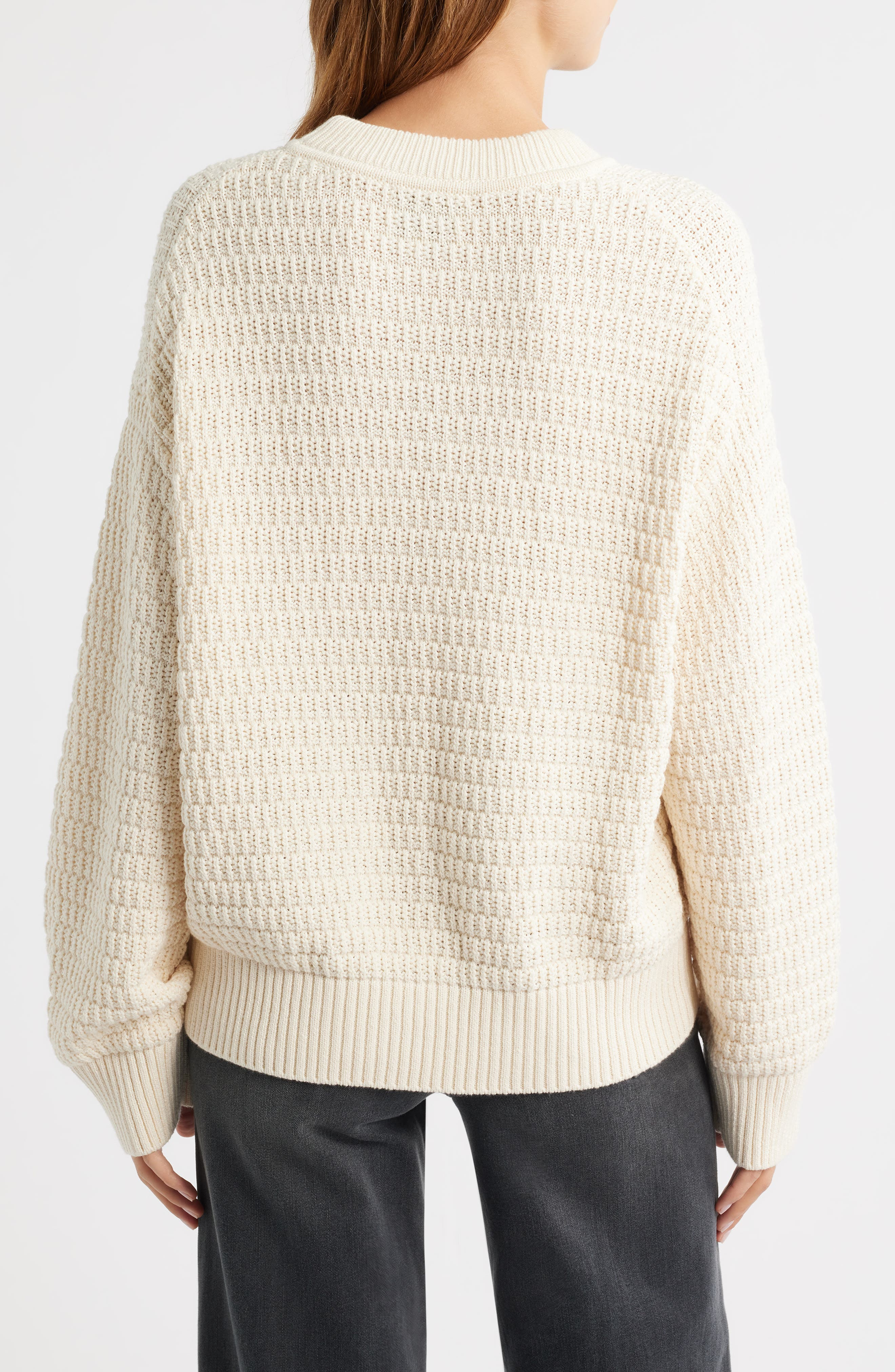 Reformation Collie Organic Cotton Crewneck Sweater in Gossamer at Nordstrom - 2