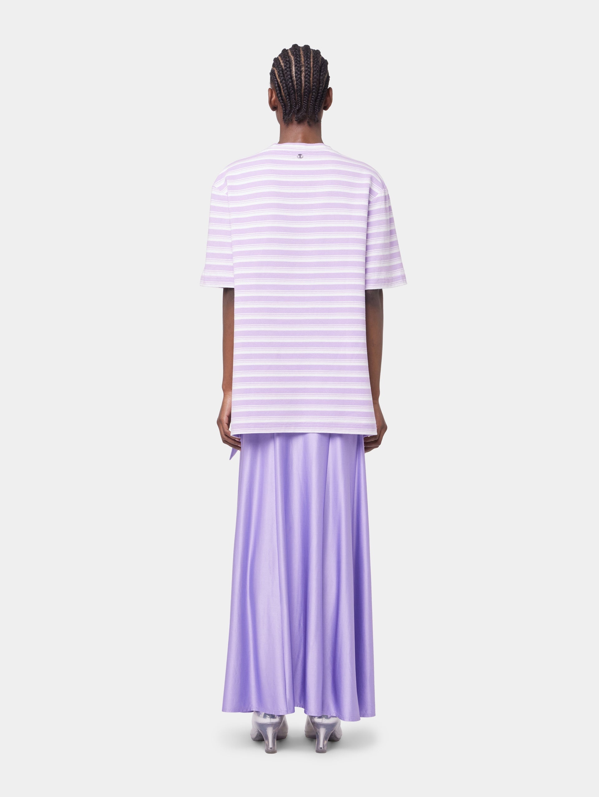 LAVENDER LONG SKIRT IN JERSEY - 4