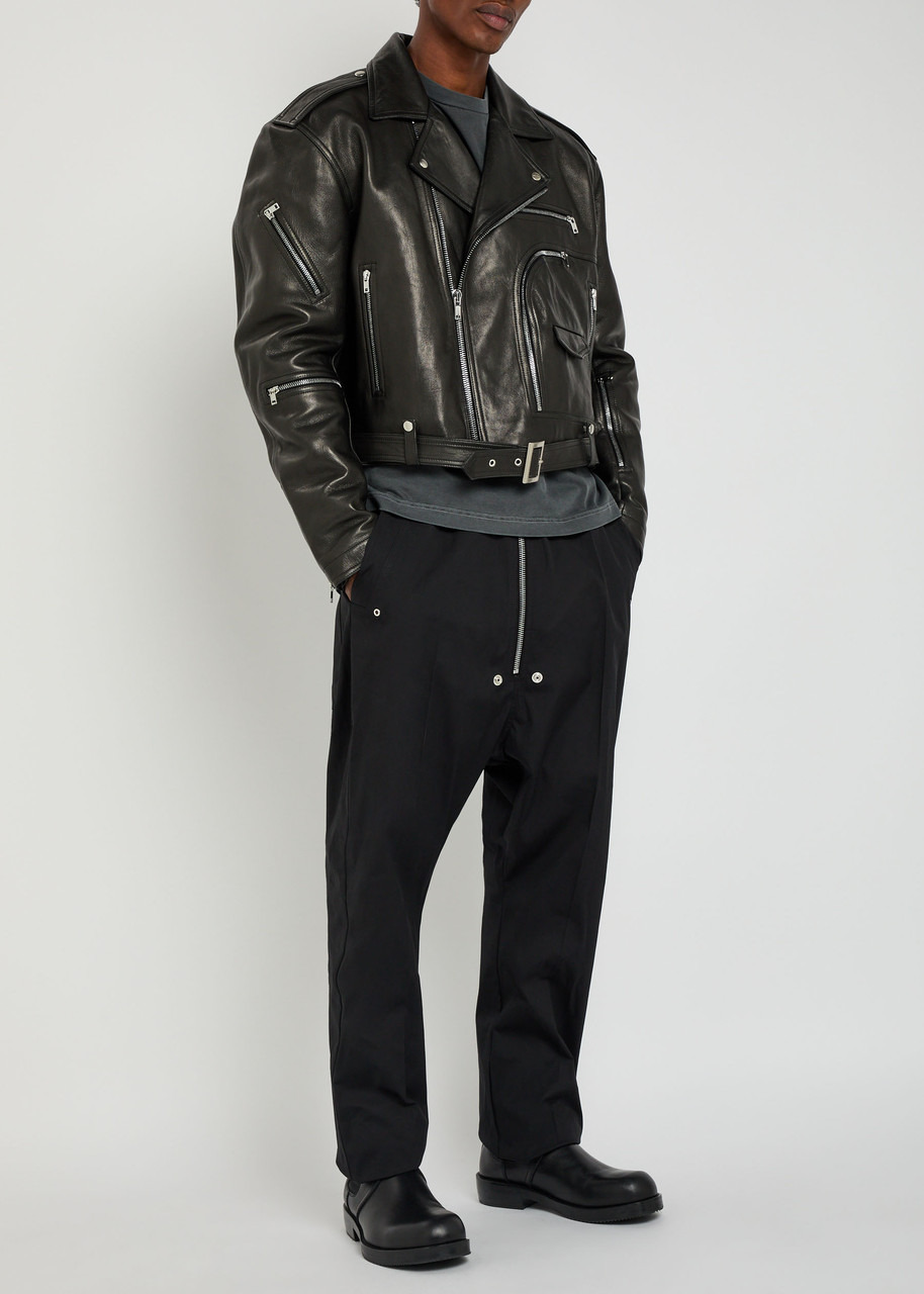 Rick Owens Jumbo Bauhaus Belted Leather Jacket - 4