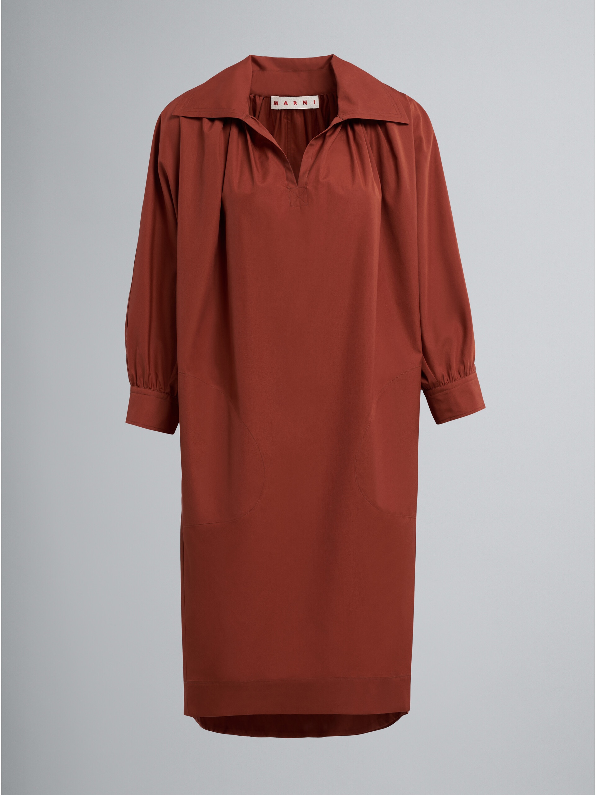 COTTON POPLIN BALLOON DRESS - 1