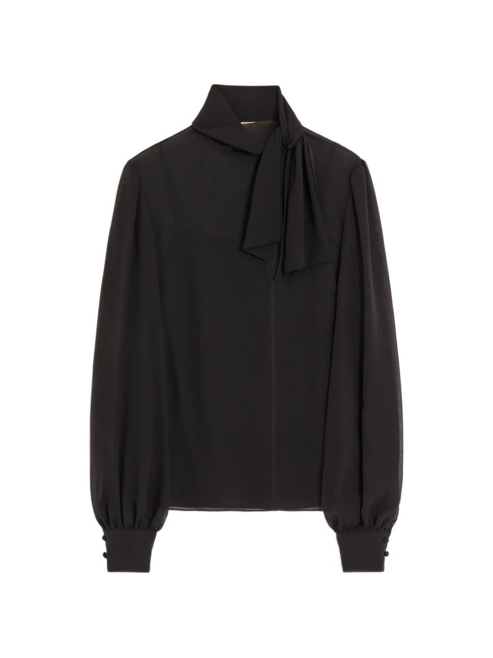 light georgette top with scarf - 1