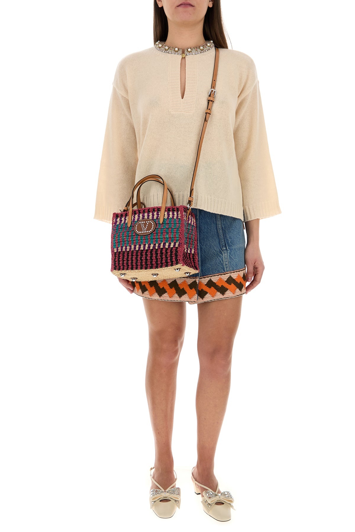 Denim mini skirt - 6