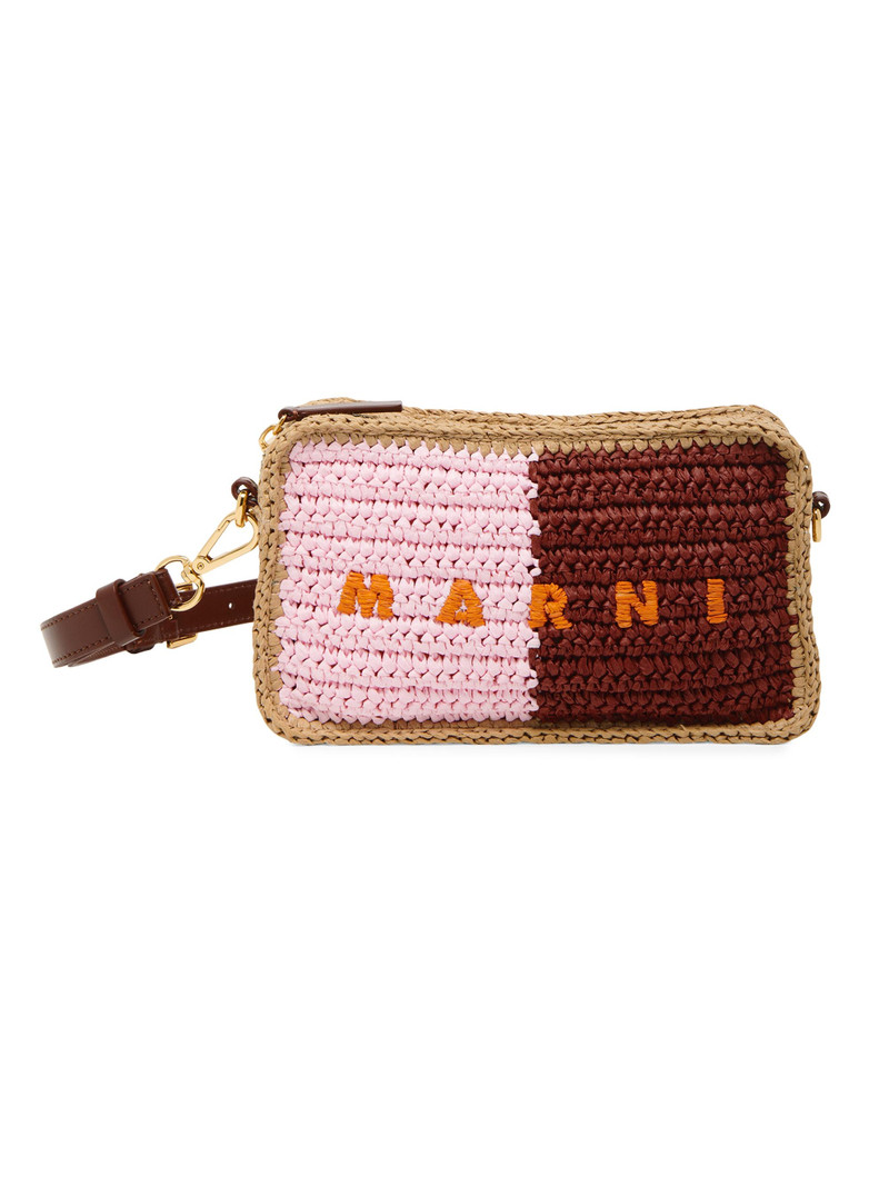 Men's Logo Woven Camera Bag - Pompei Wild Cherry Carrot Rose 1