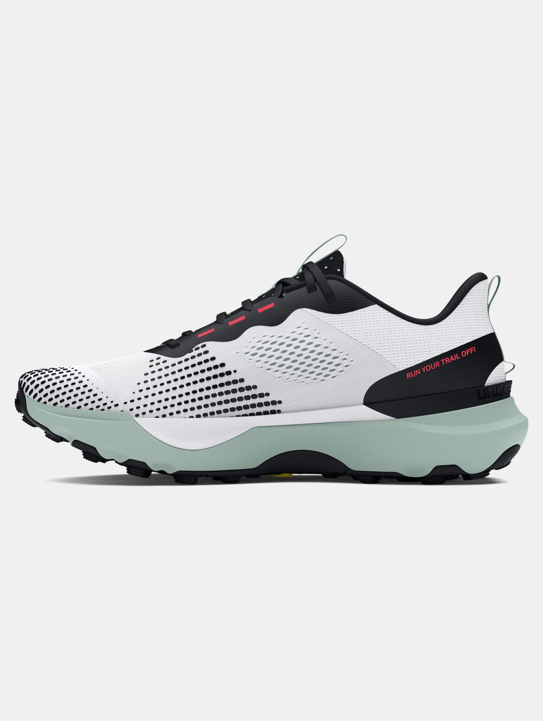 Under Armour Men’s Infinite Pro Trail HOVR+ White Black Beta Running Shoes Under Armour Infinite Pro Trail Running shoe main image 4