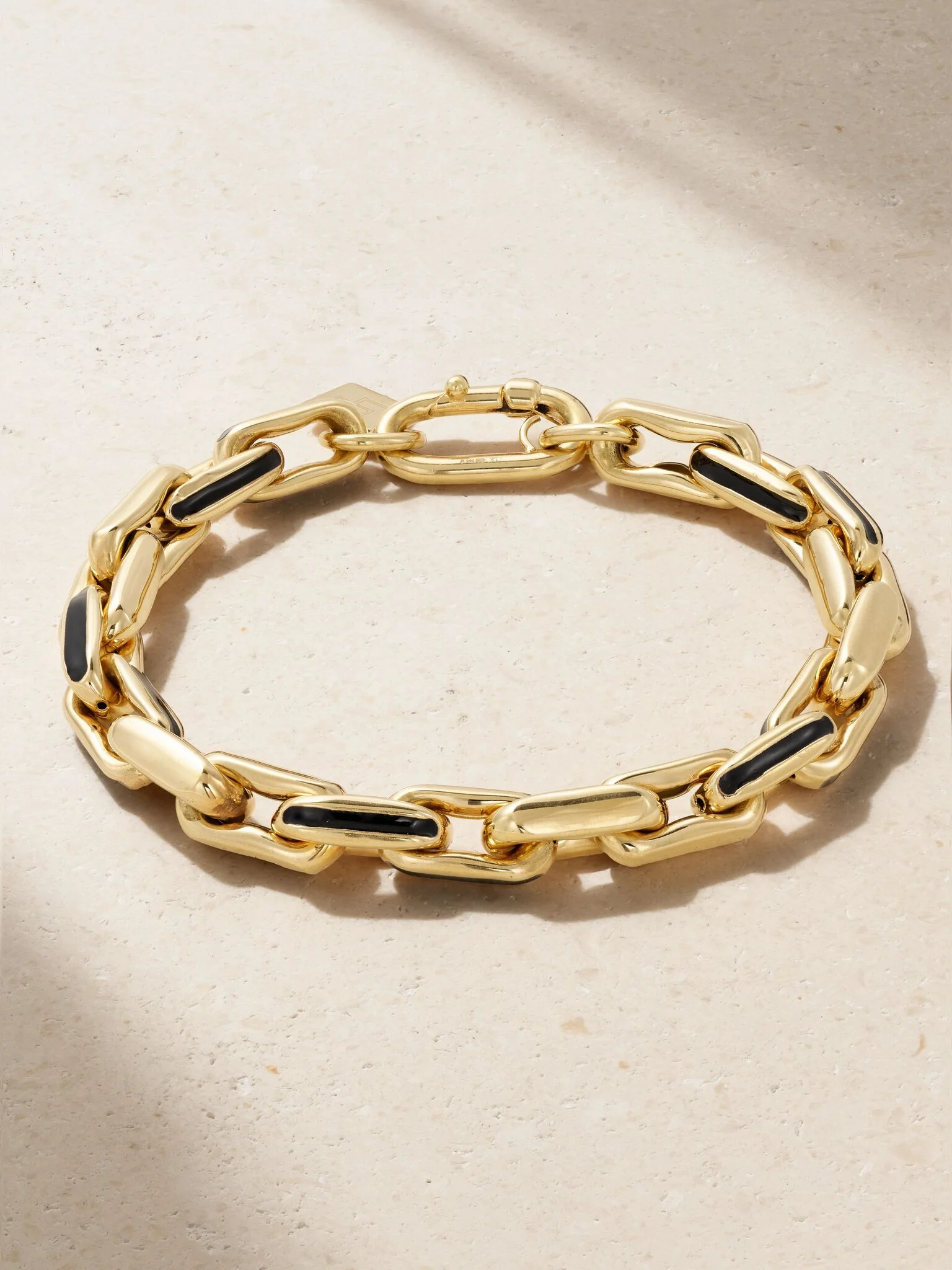 Small 14-karat gold and enamel bracelet Gold - 1