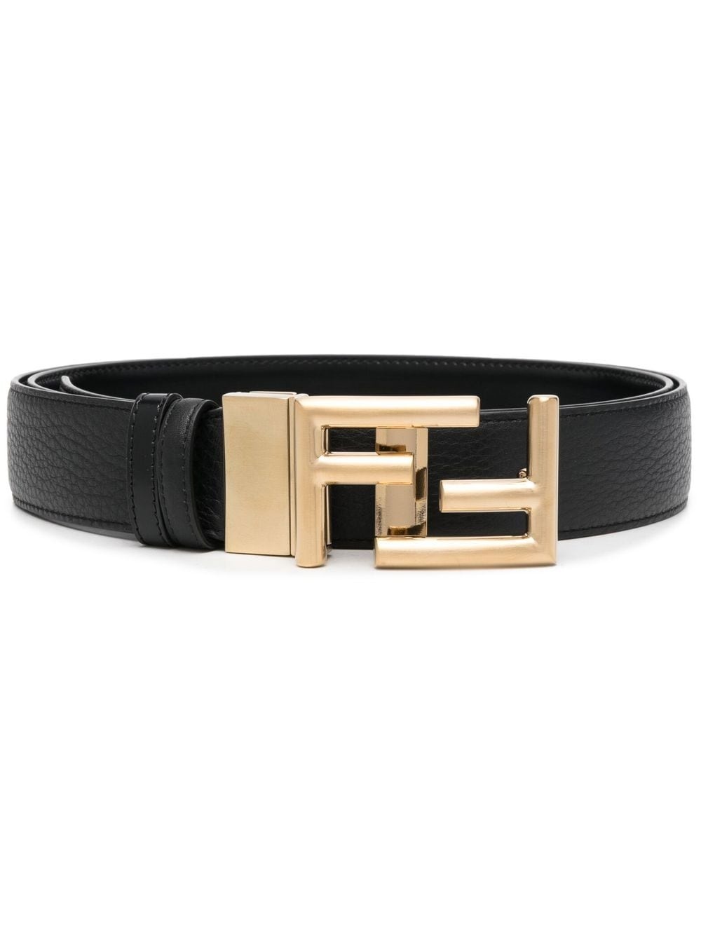 logo-buckle fastening belt - 1