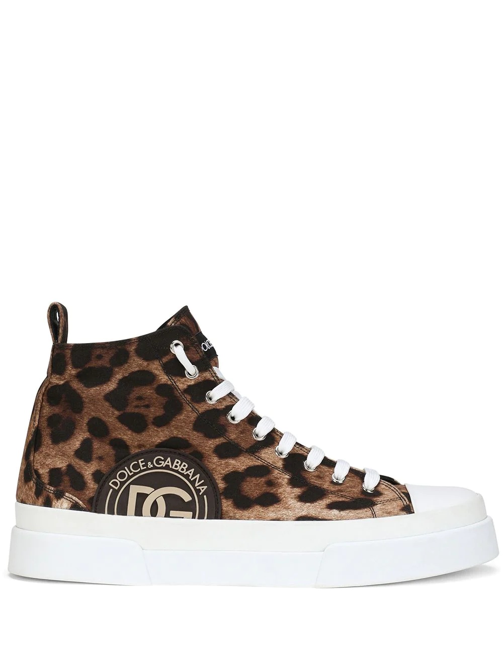 Portofino high-top leopard print sneakers - 1