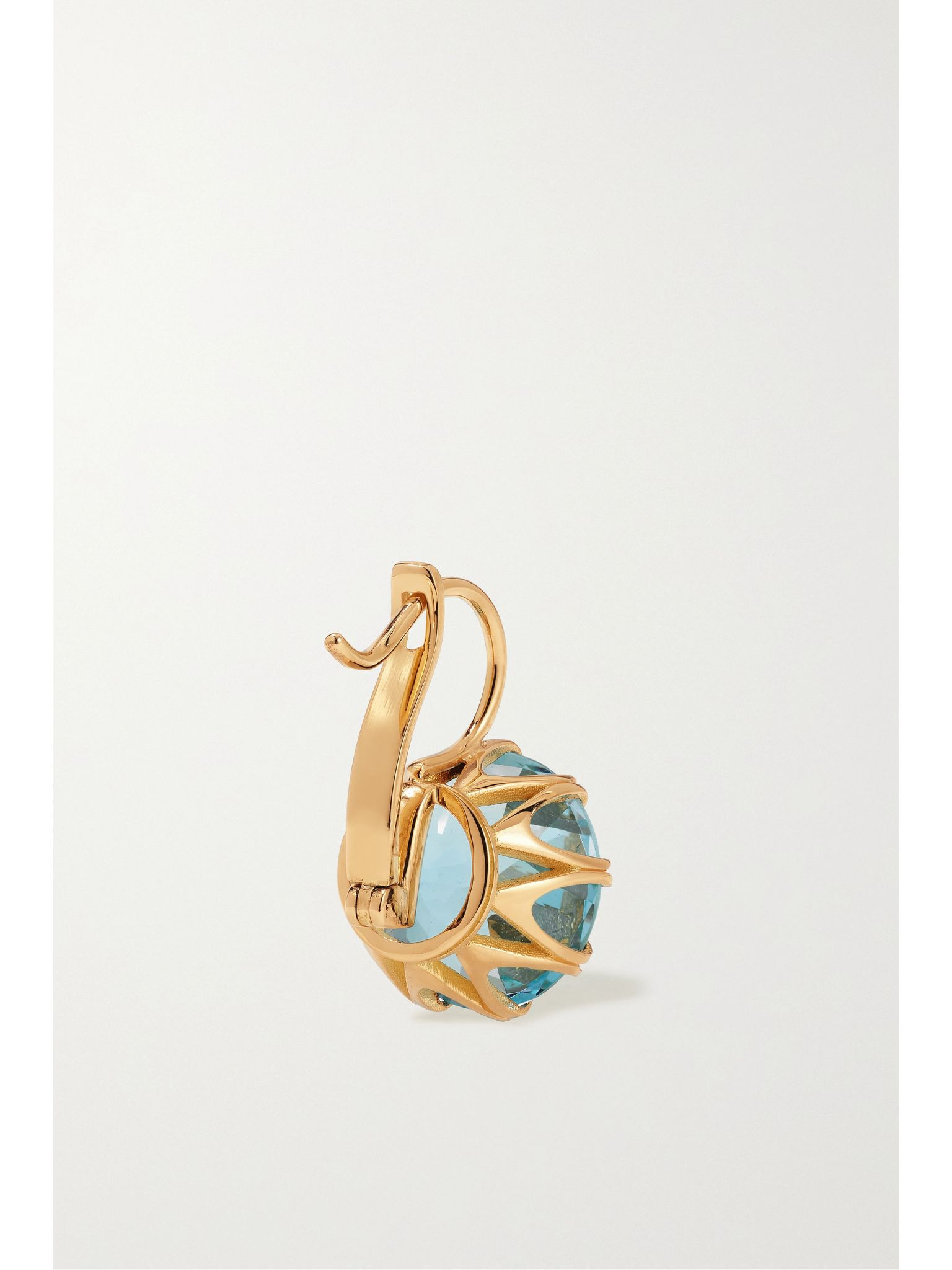 Crown 18-karat gold topaz earrings Gold - 3