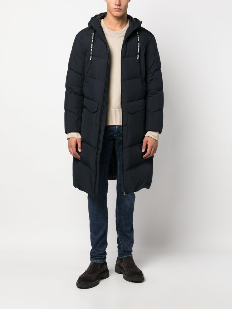Herno padded drawstring-hooded coat outlook
