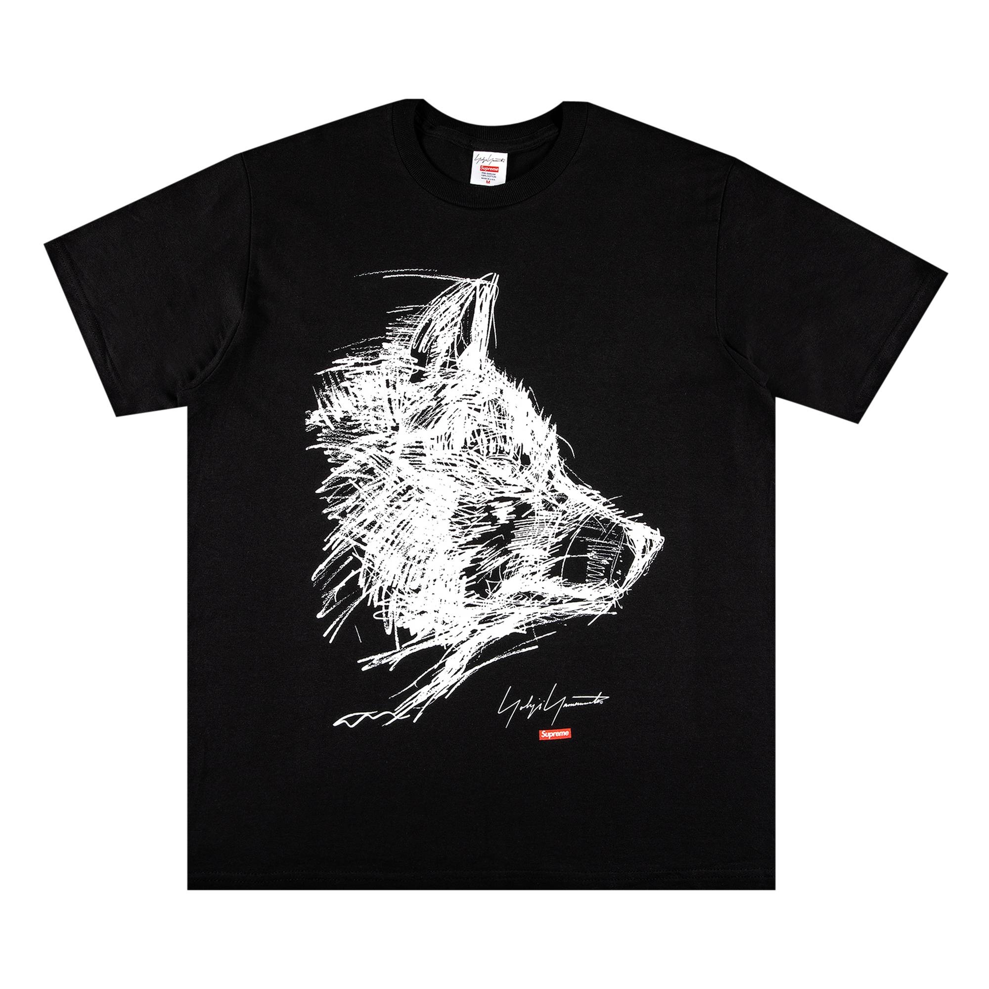 Supreme x Yohji Yamamoto Scribble Wolf Tee 'Black' - 1